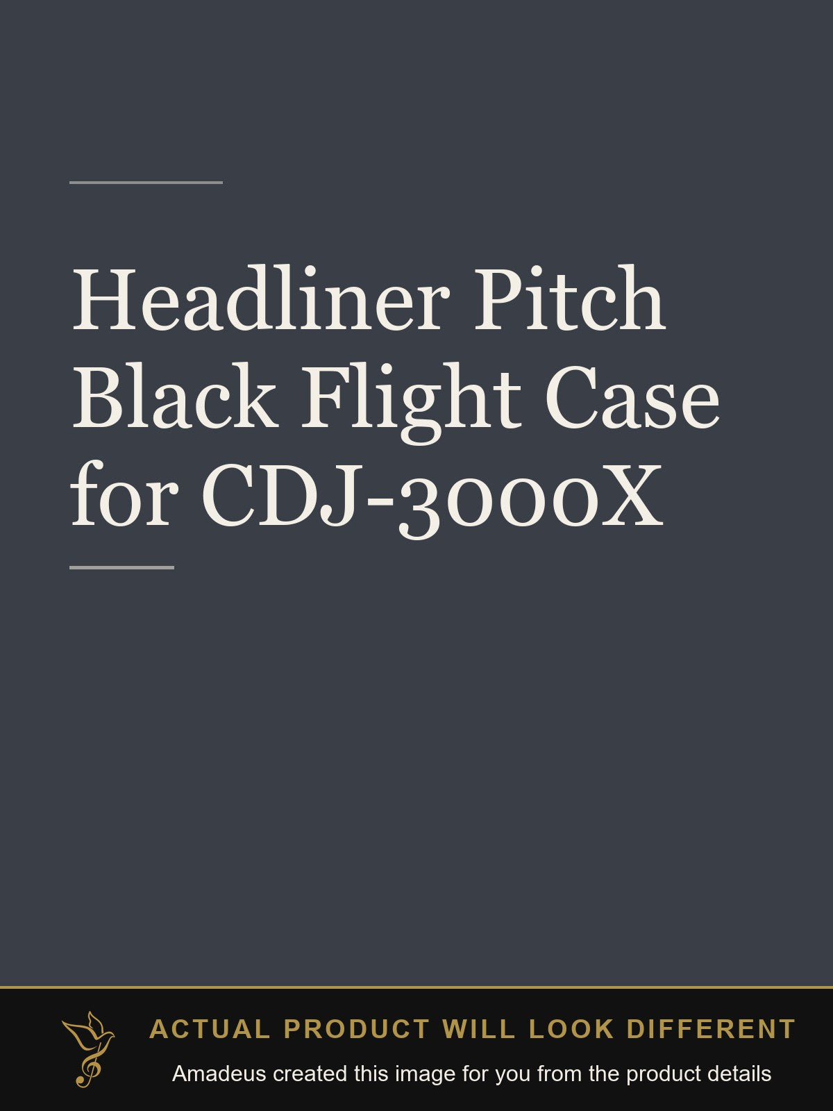 Headliner Pitch Black Flight Case for CDJ-3000X - Amadeus created this image from the product details; the actual product will look different