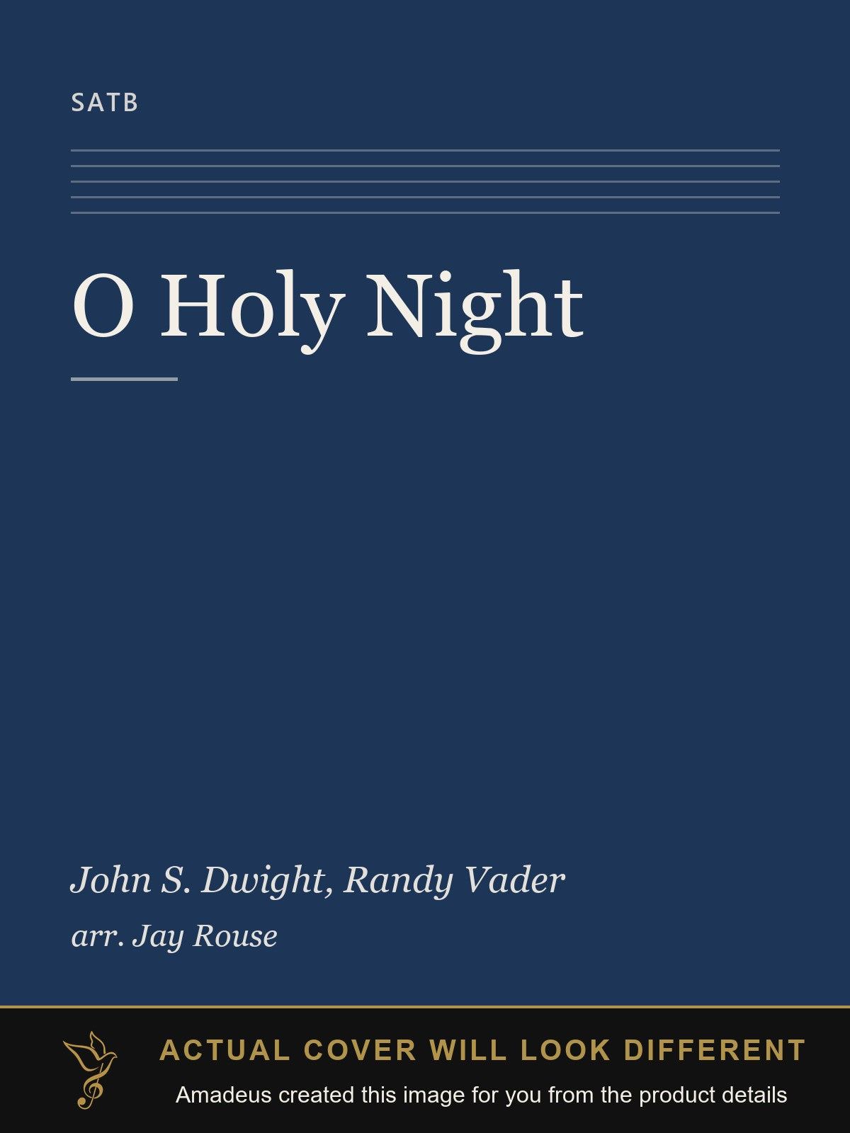 O Holy Night - Amadeus created this image from the product details; the actual cover will look different
