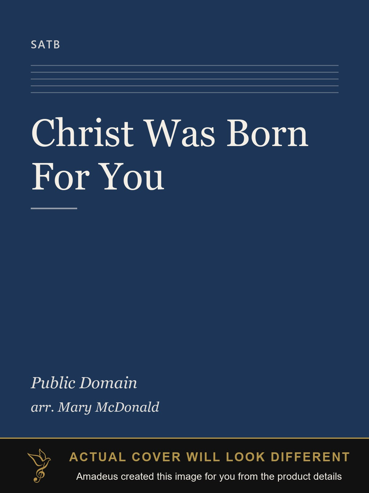 Christ Was Born For You - Amadeus created this image from the product details; the actual cover will look different