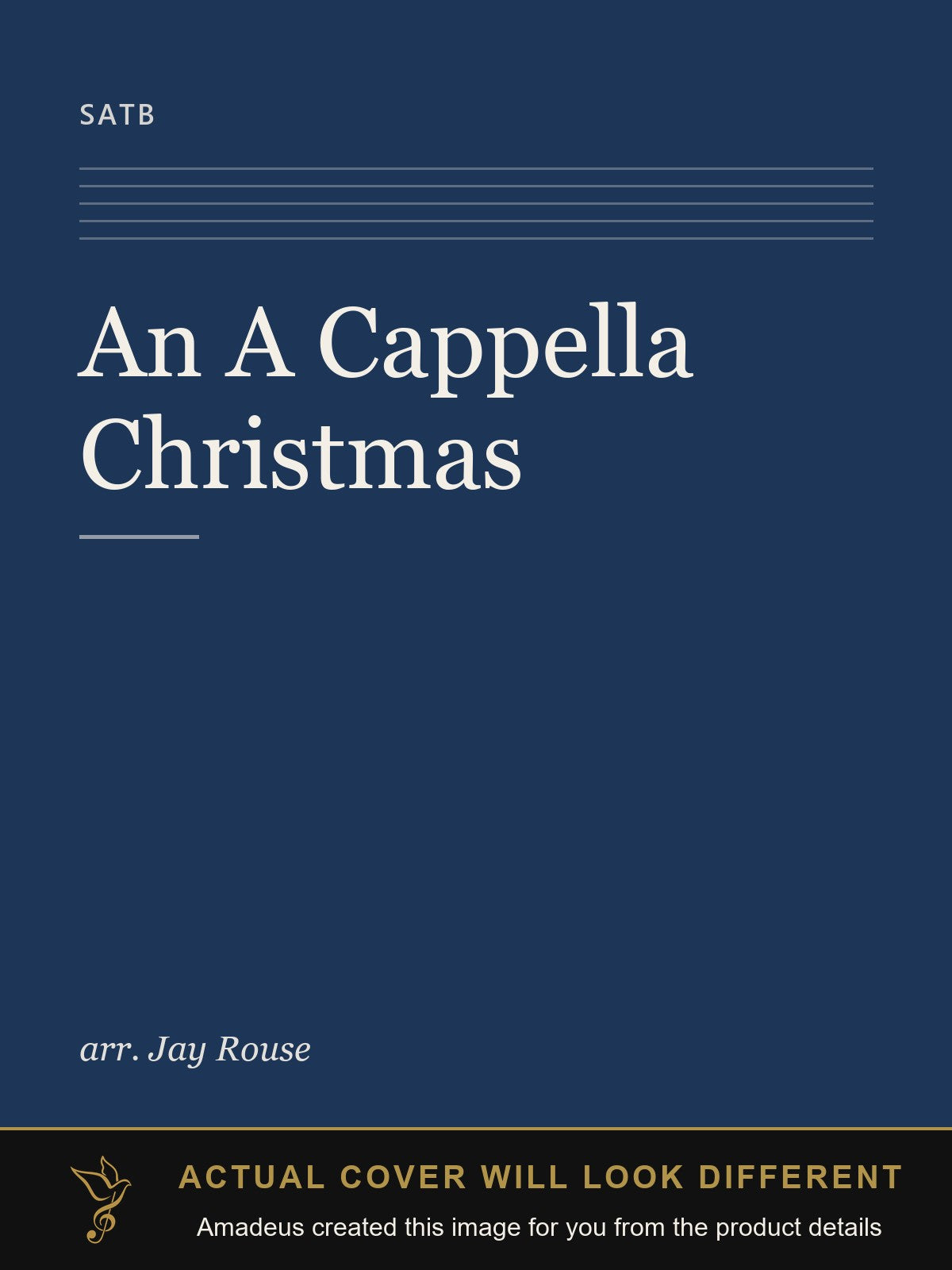 An A Cappella Christmas - Amadeus created this image from the product details; the actual cover will look different