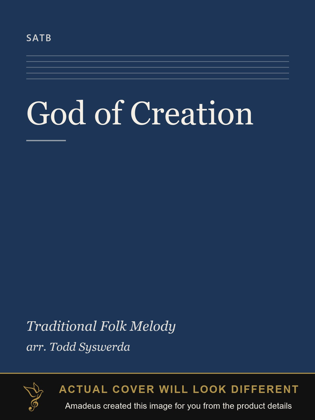 God of Creation - Amadeus created this image from the product details; the actual cover will look different