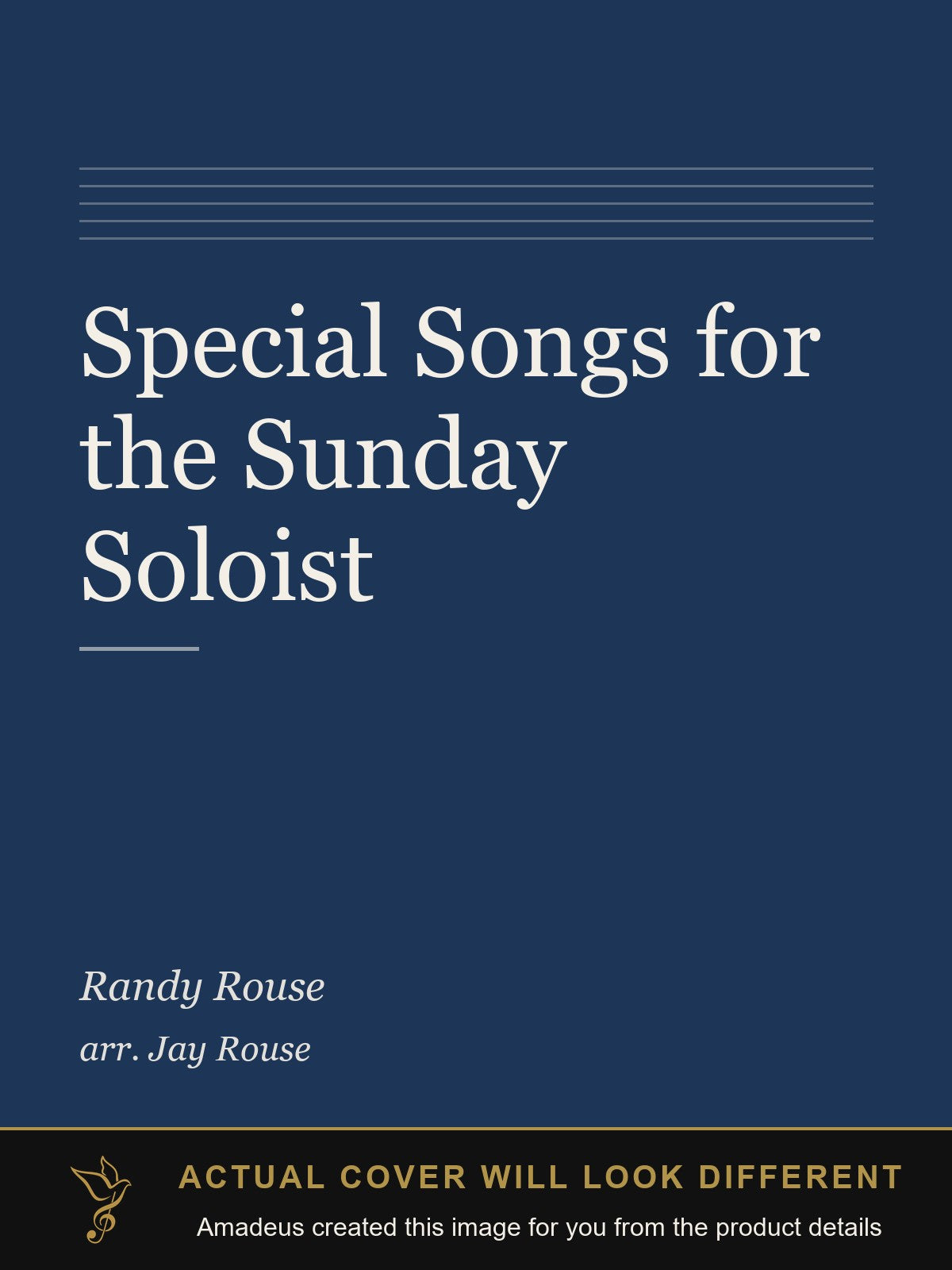 Special Songs for the Sunday Soloist - Amadeus created this image from the product details; the actual cover will look different
