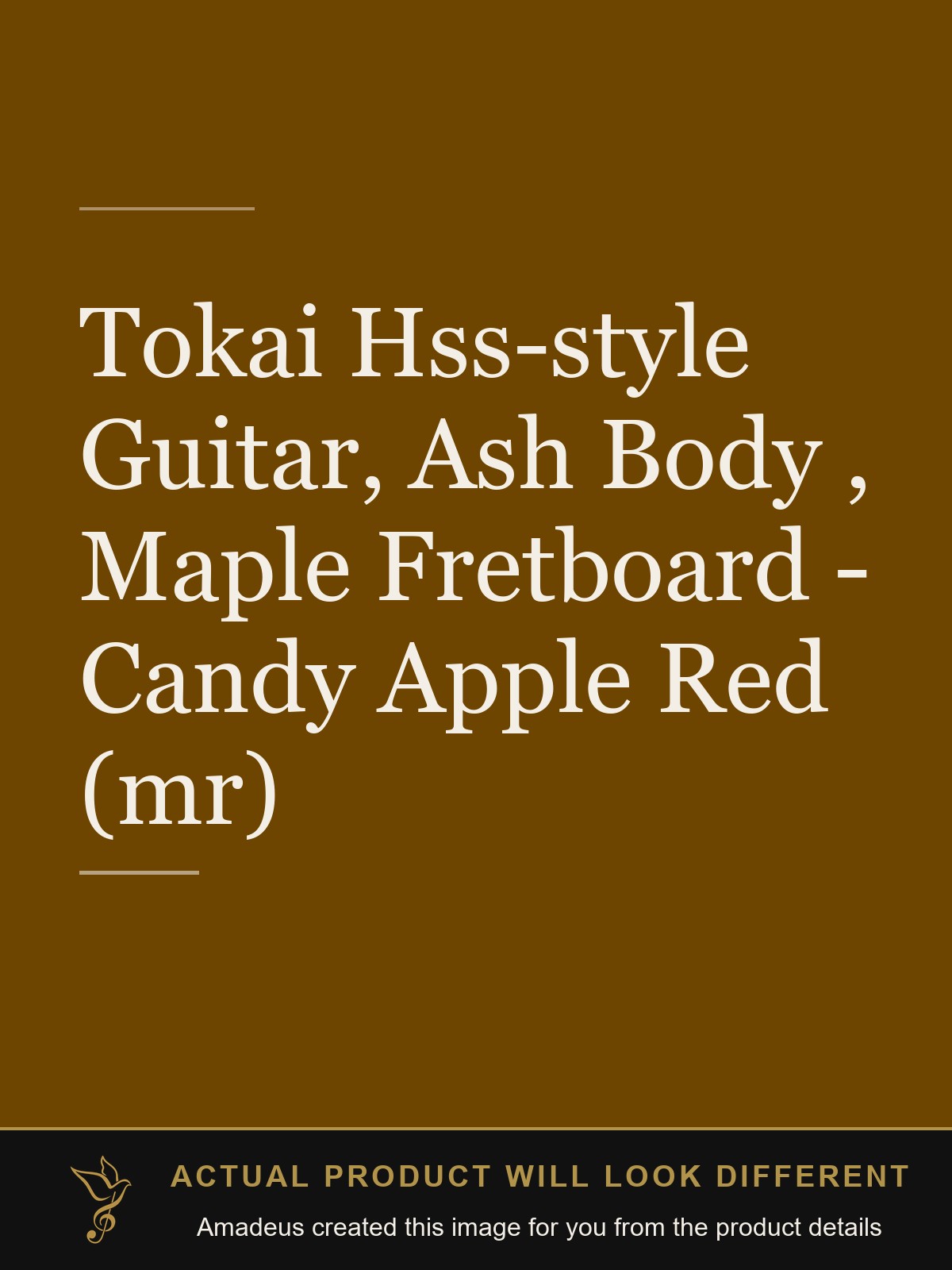 Tokai Hss-style Guitar, Ash Body , Maple Fretboard - Candy Apple Red (mr) - Amadeus created this image from the product details; the actual product will look different