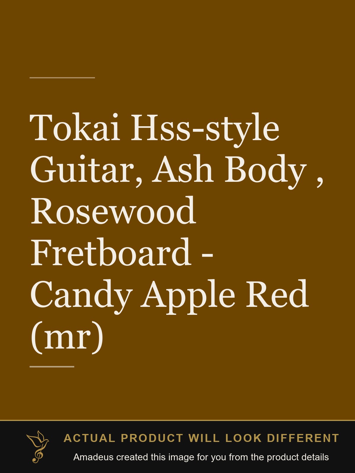 Tokai Hss-style Guitar, Ash Body , Rosewood Fretboard - Candy Apple Red (mr) - Amadeus created this image from the product details; the actual product will look different