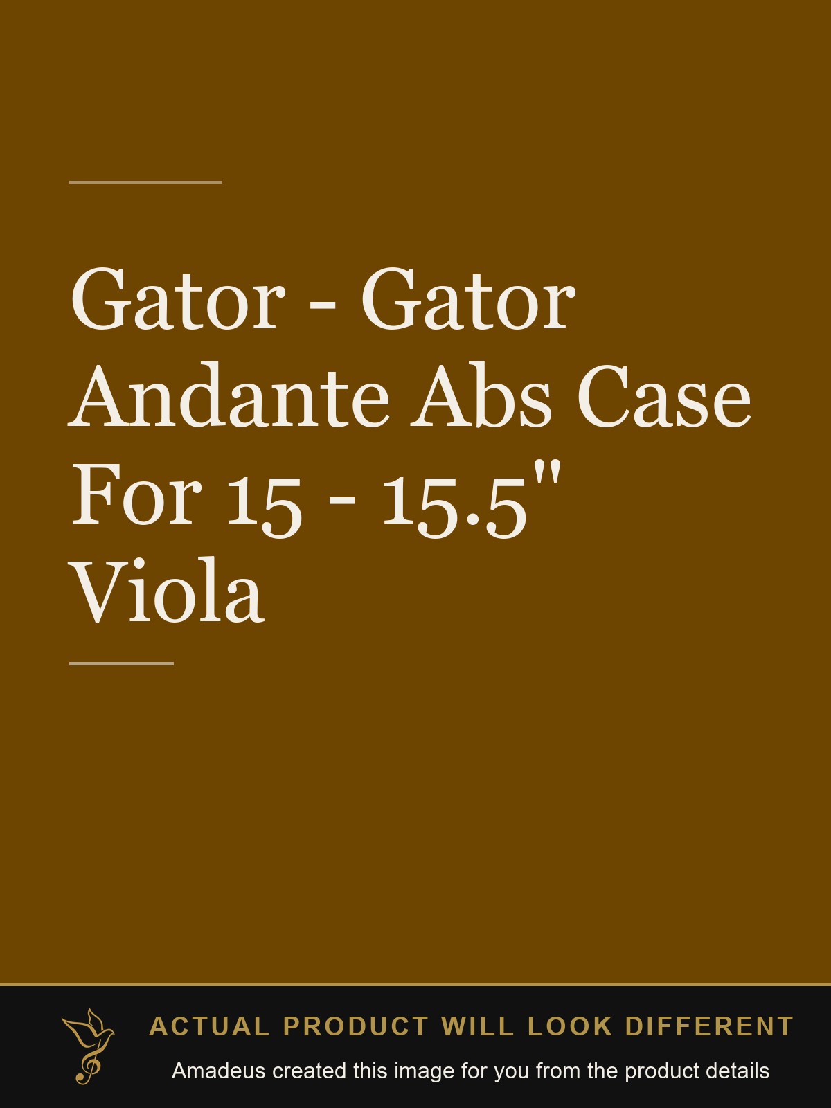 Gator - Gator Andante Abs Case For 15 - 15.5" Viola - Amadeus created this image from the product details; the actual product will look different
