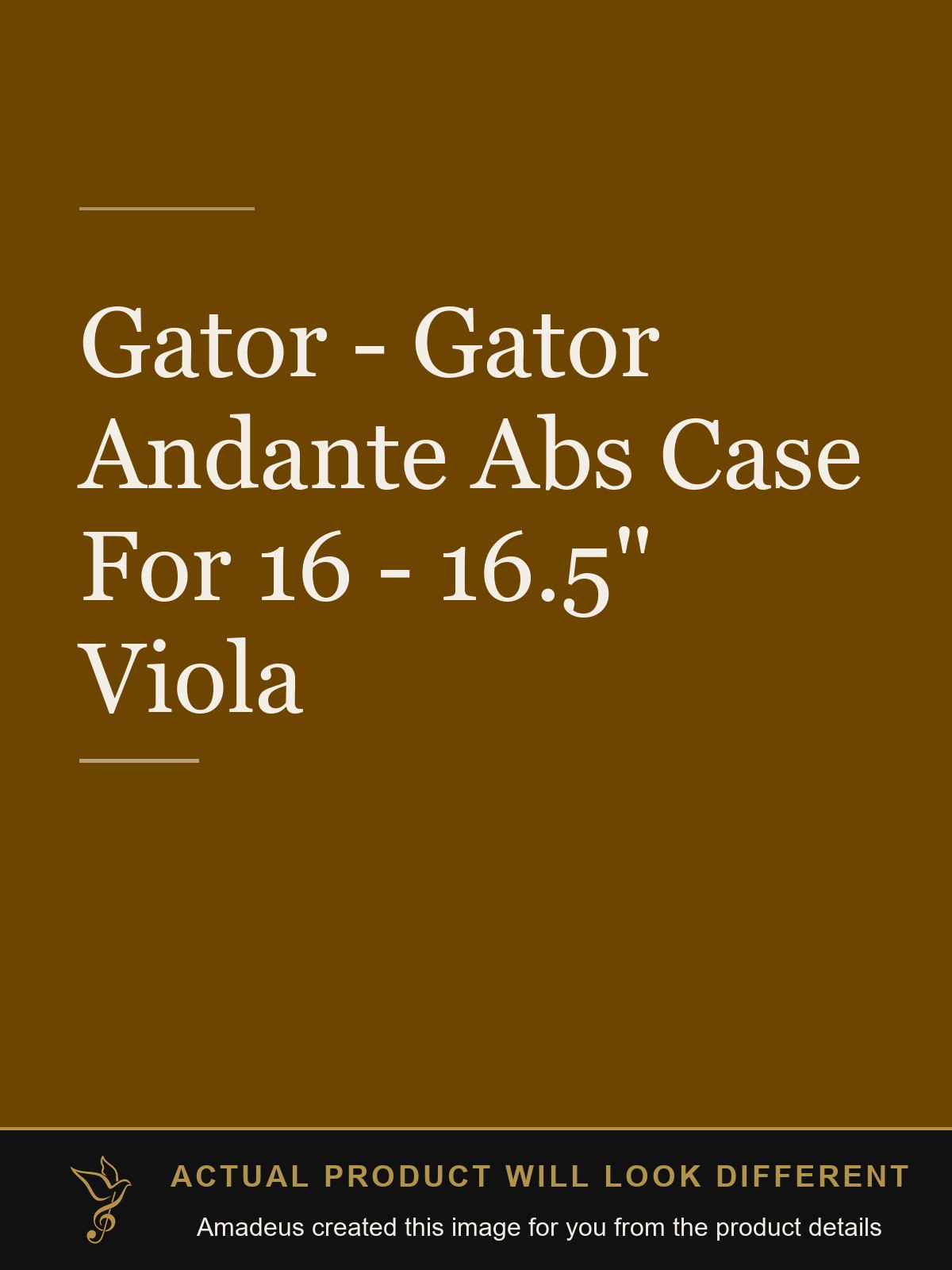 Gator - Gator Andante Abs Case For 16 - 16.5" Viola - Amadeus created this image from the product details; the actual product will look different