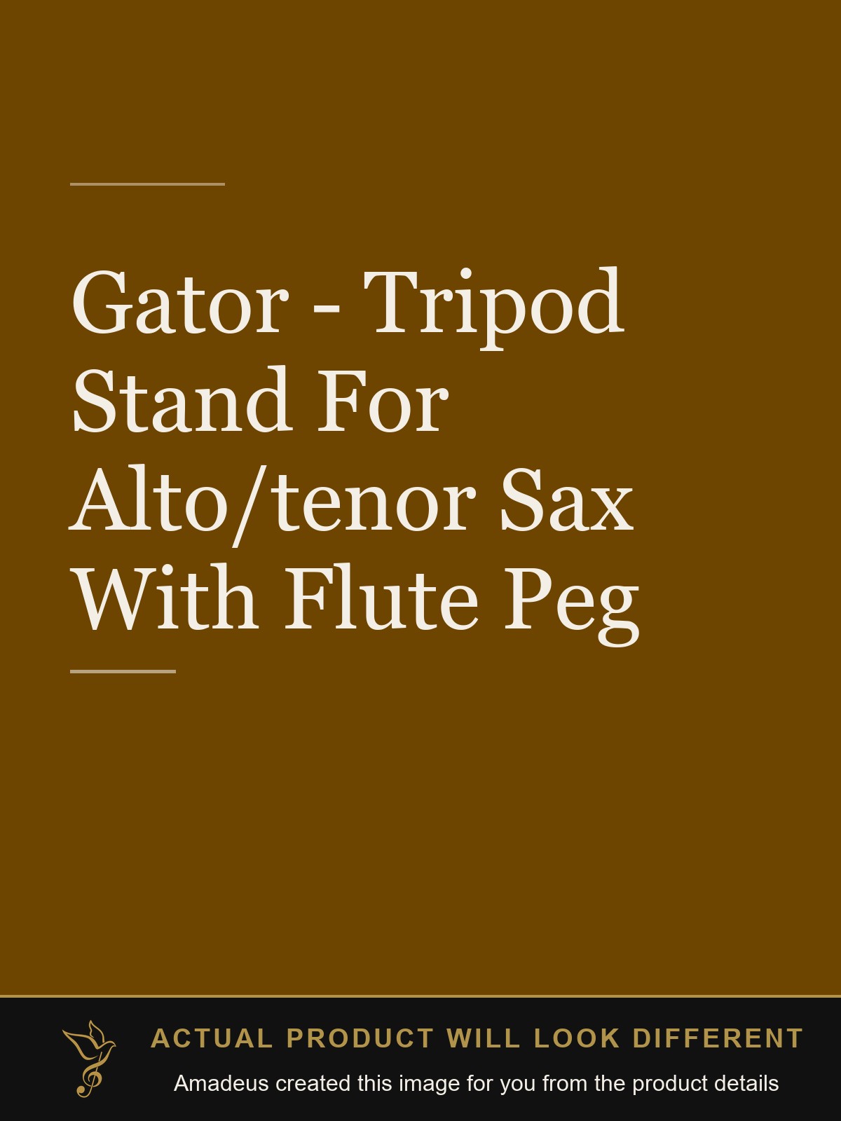 Gator - Tripod Stand For Alto/tenor Sax With Flute Peg - Amadeus created this image from the product details; the actual product will look different