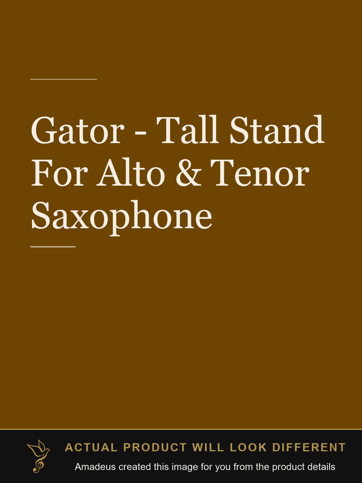 Gator - Tall Stand For Alto & Tenor Saxophone - Amadeus created this image from the product details; the actual product will look different