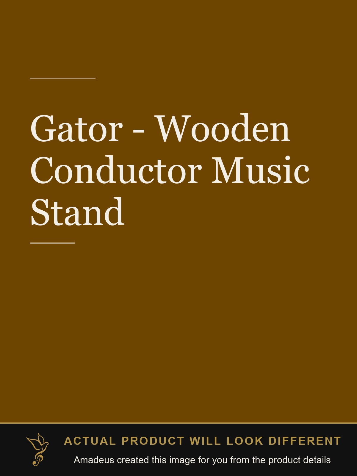 Gator - Wooden Conductor Music Stand - Amadeus created this image from the product details; the actual product will look different