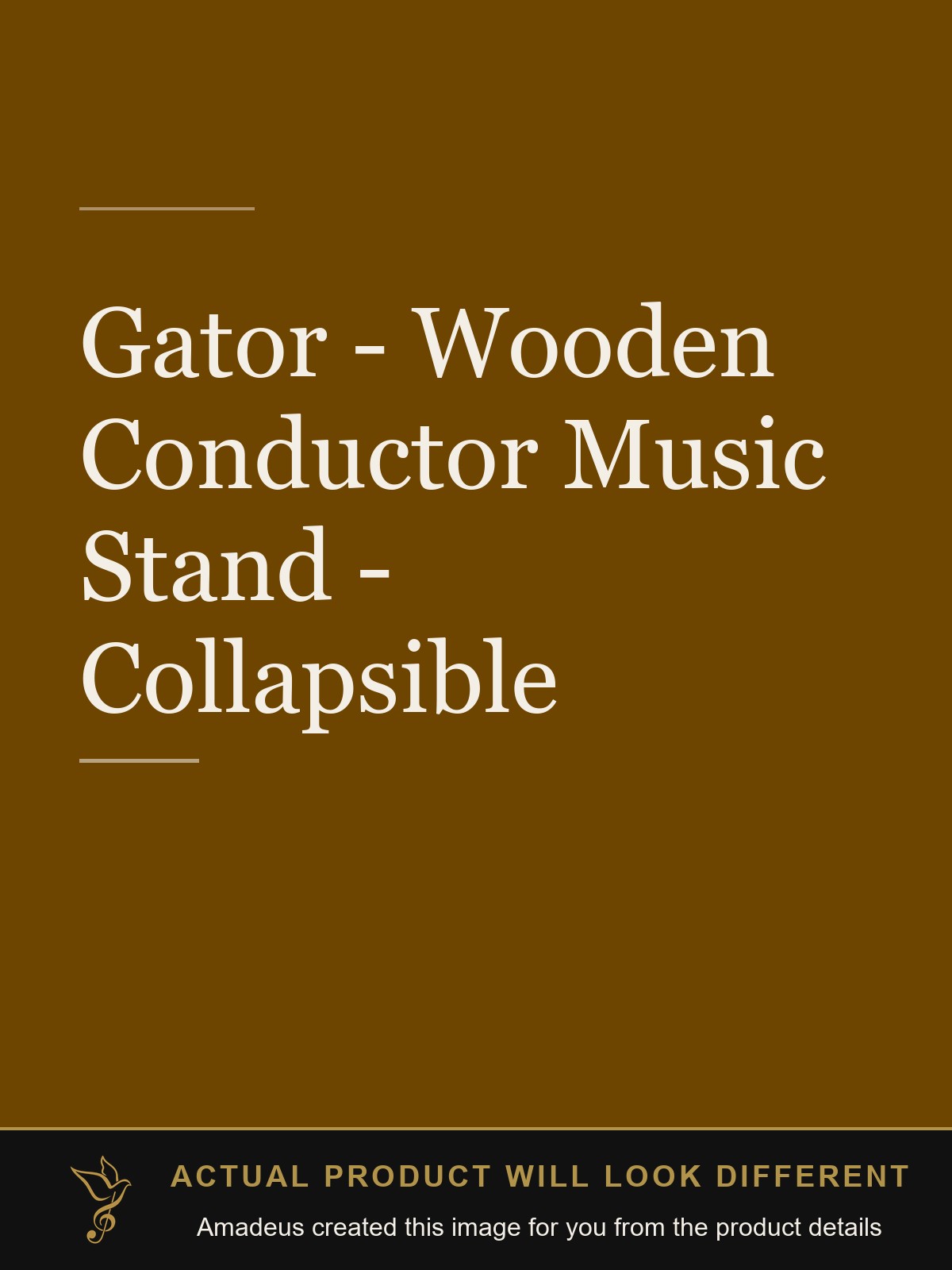 Gator - Wooden Conductor Music Stand - Collapsible - Amadeus created this image from the product details; the actual product will look different
