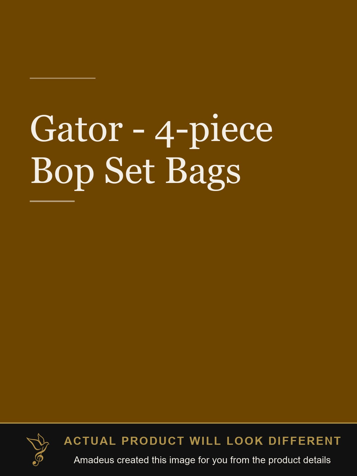 Gator - 4-piece Bop Set Bags - Amadeus created this image from the product details; the actual product will look different