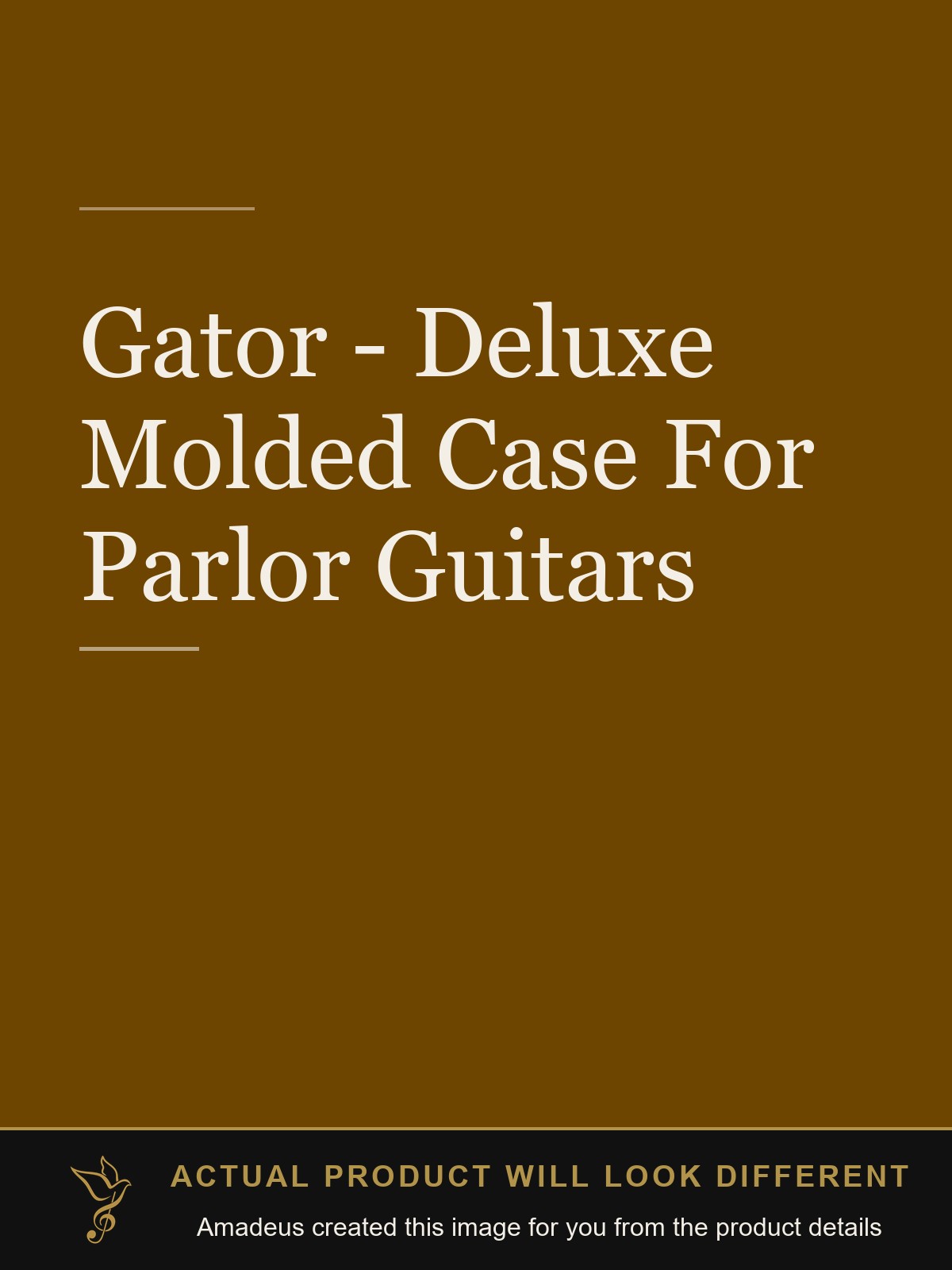 Gator - Deluxe Molded Case For Parlor Guitars - Amadeus created this image from the product details; the actual product will look different