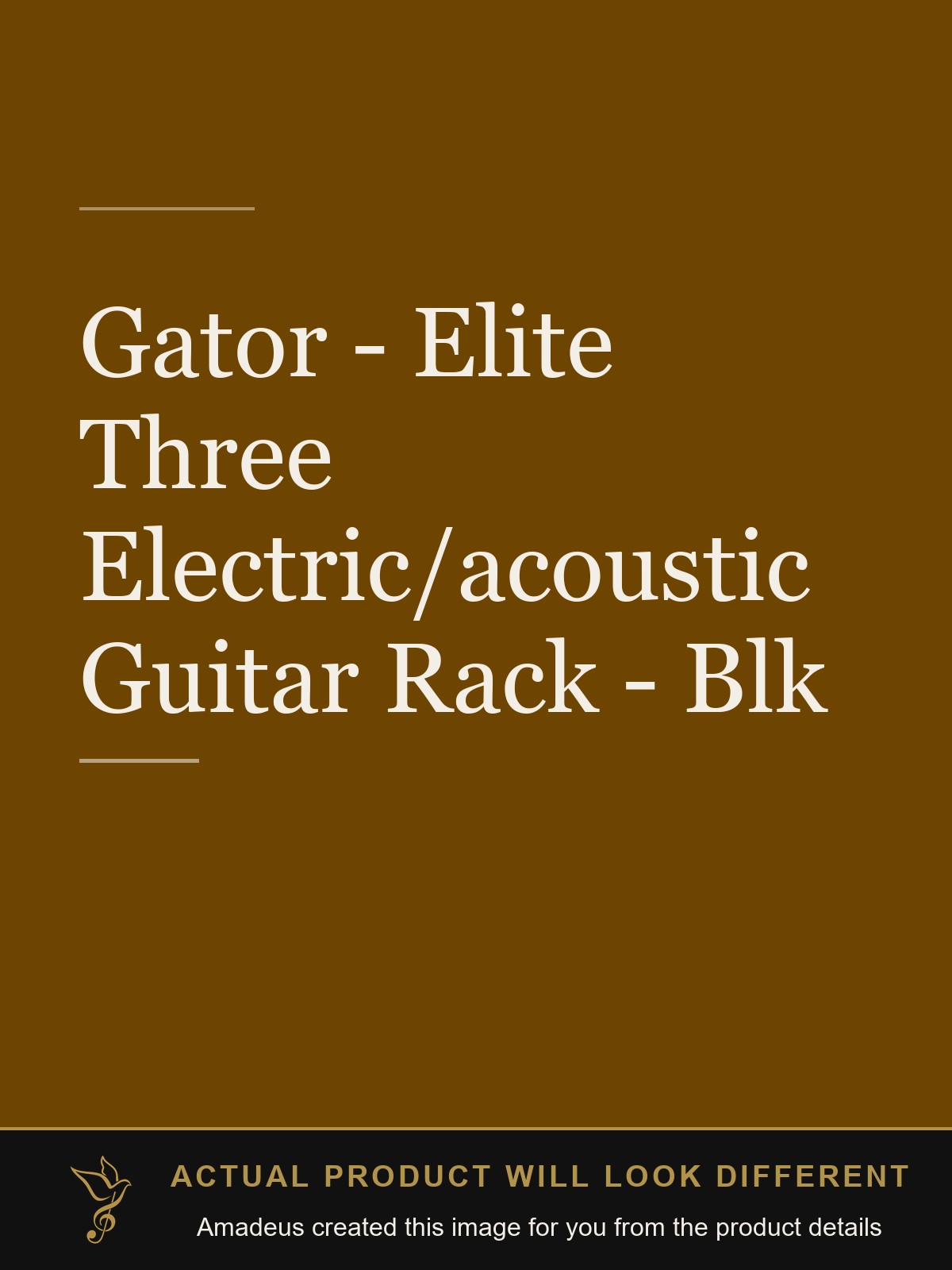 Gator - Elite Three Electric/acoustic Guitar Rack - Blk - Amadeus created this image from the product details; the actual product will look different