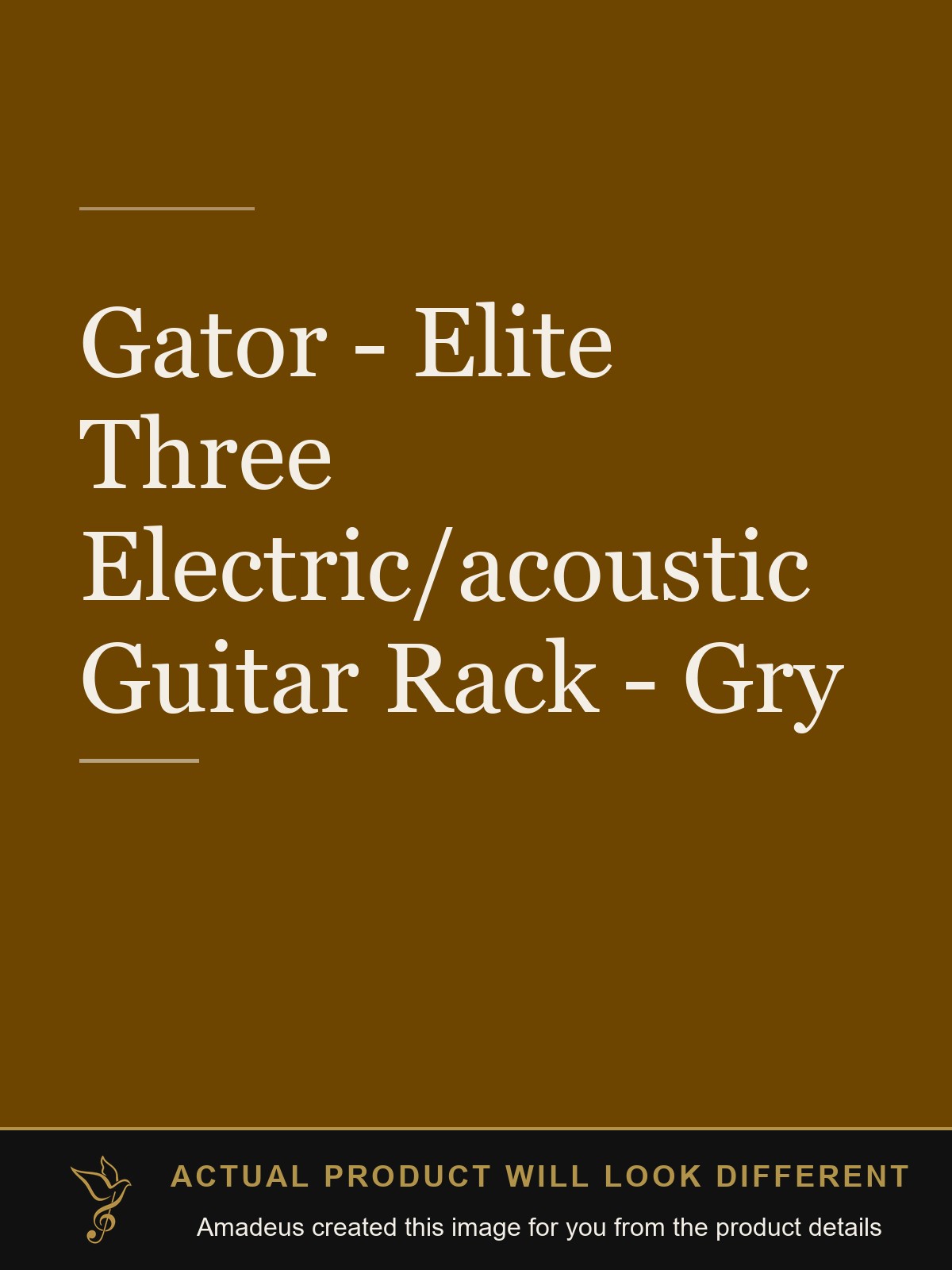 Gator - Elite Three Electric/acoustic Guitar Rack - Gry - Amadeus created this image from the product details; the actual product will look different