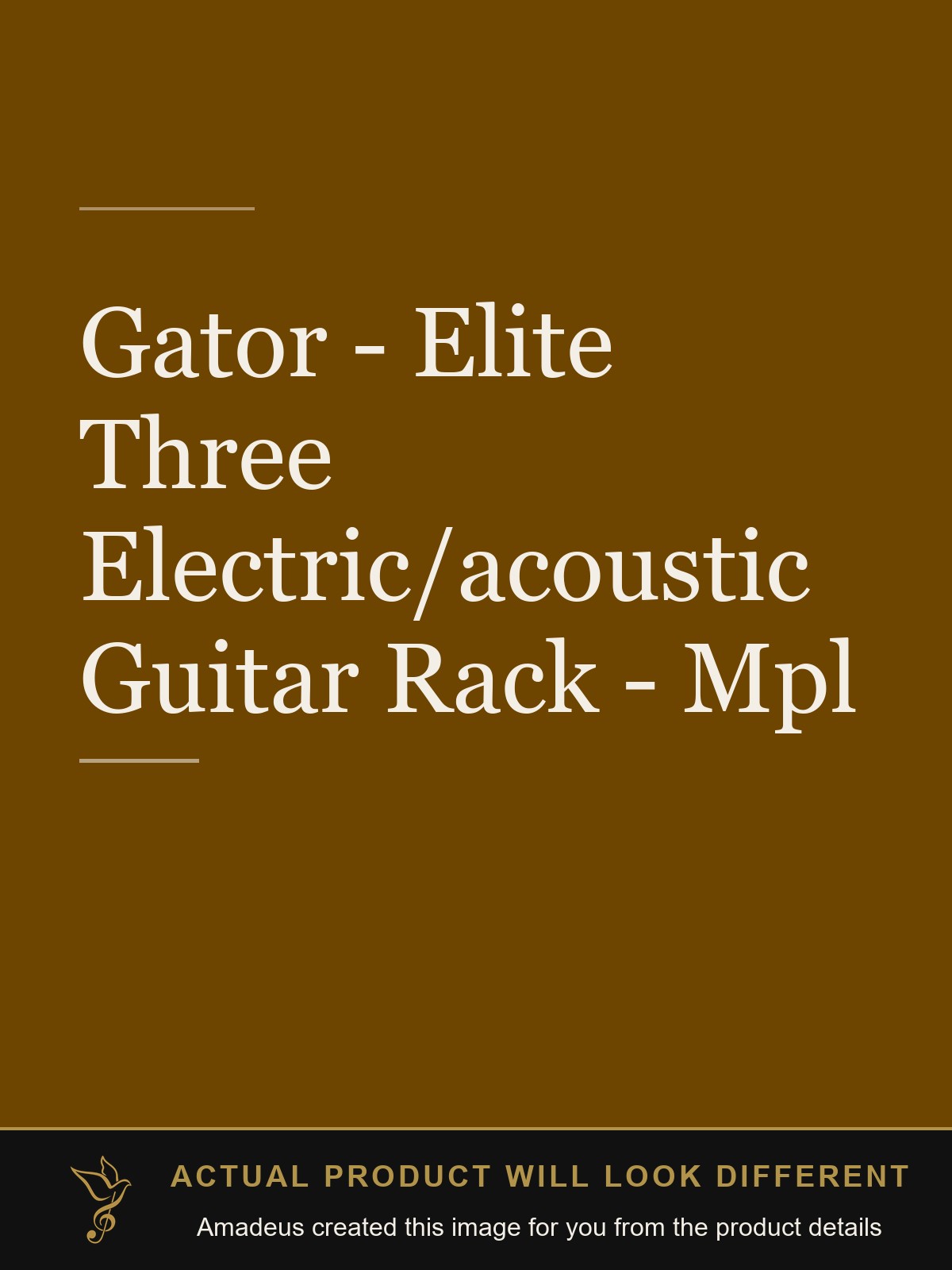Gator - Elite Three Electric/acoustic Guitar Rack - Mpl - Amadeus created this image from the product details; the actual product will look different