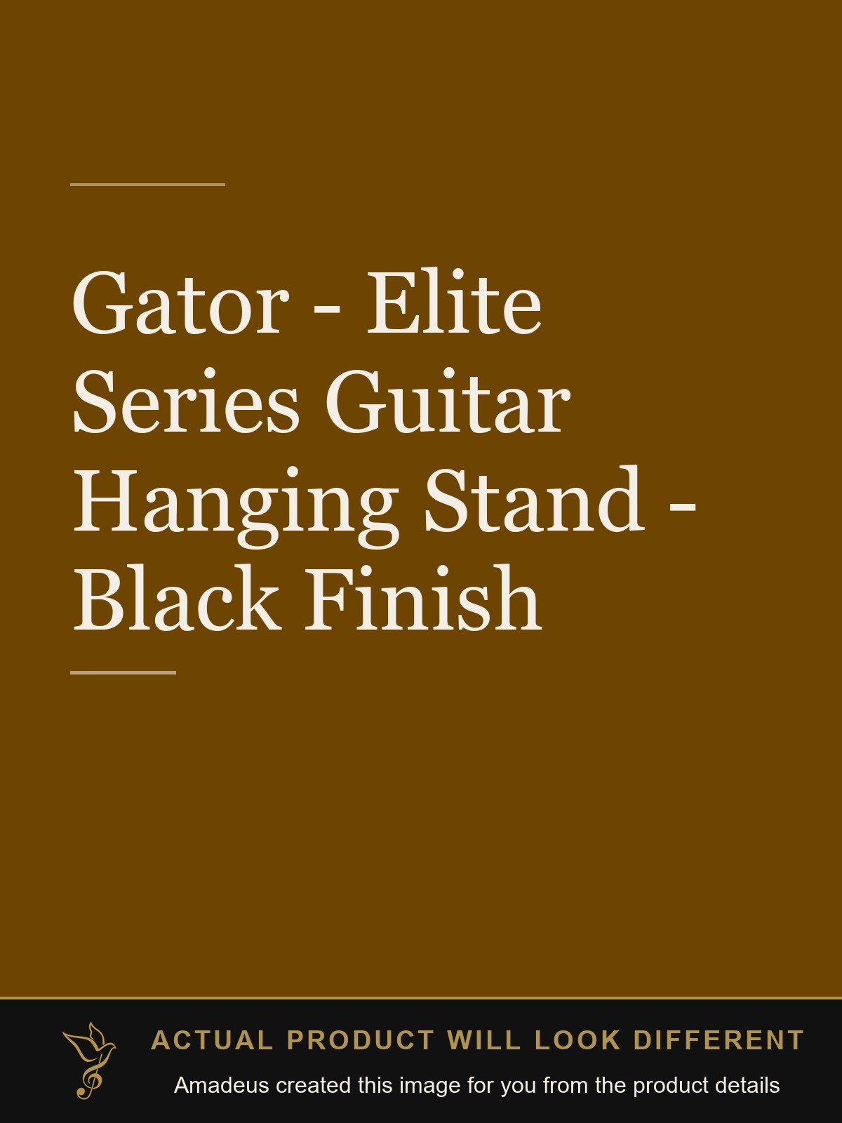 Gator - Elite Series Guitar Hanging Stand - Black Finish - Amadeus created this image from the product details; the actual product will look different