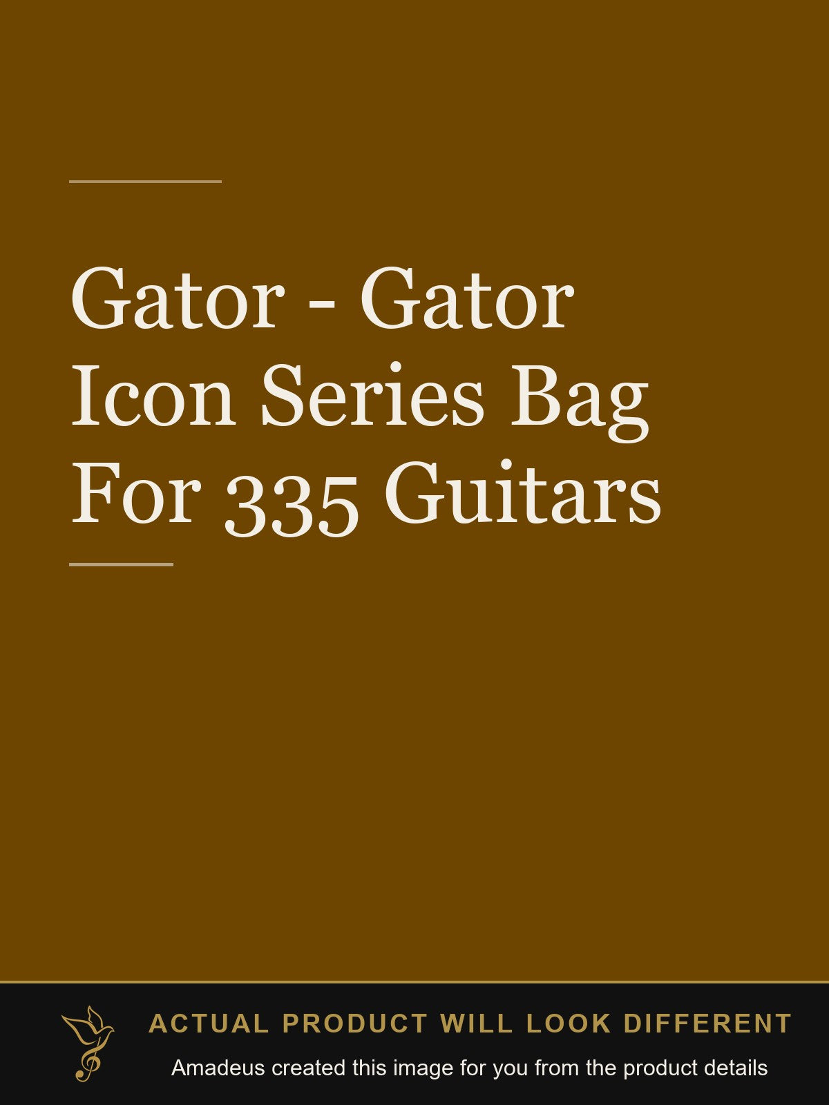 Gator - Gator Icon Series Bag For 335 Guitars - Amadeus created this image from the product details; the actual product will look different