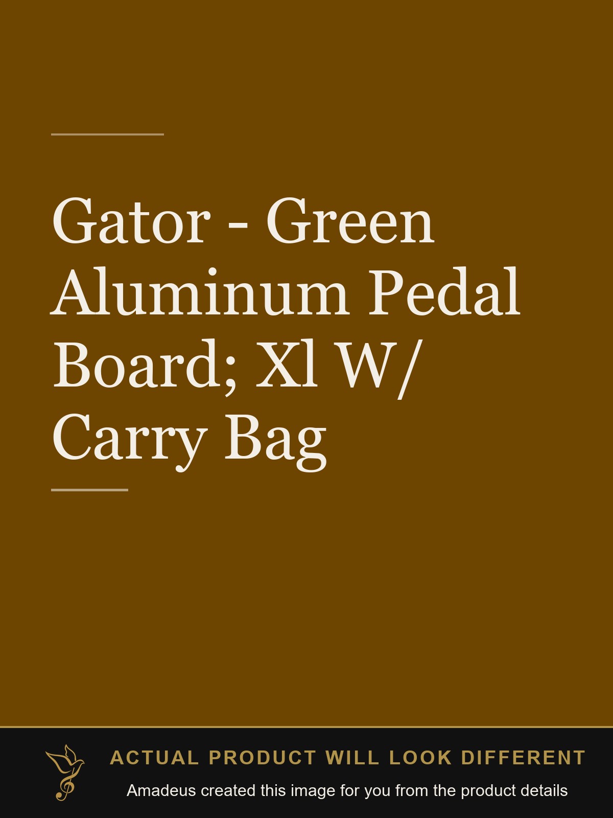 Gator - Green Aluminum Pedal Board; Xl W/ Carry Bag - Amadeus created this image from the product details; the actual product will look different