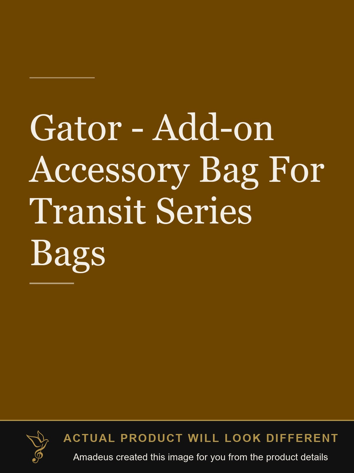 Gator - Add-on Accessory Bag For Transit Series Bags - Amadeus created this image from the product details; the actual product will look different