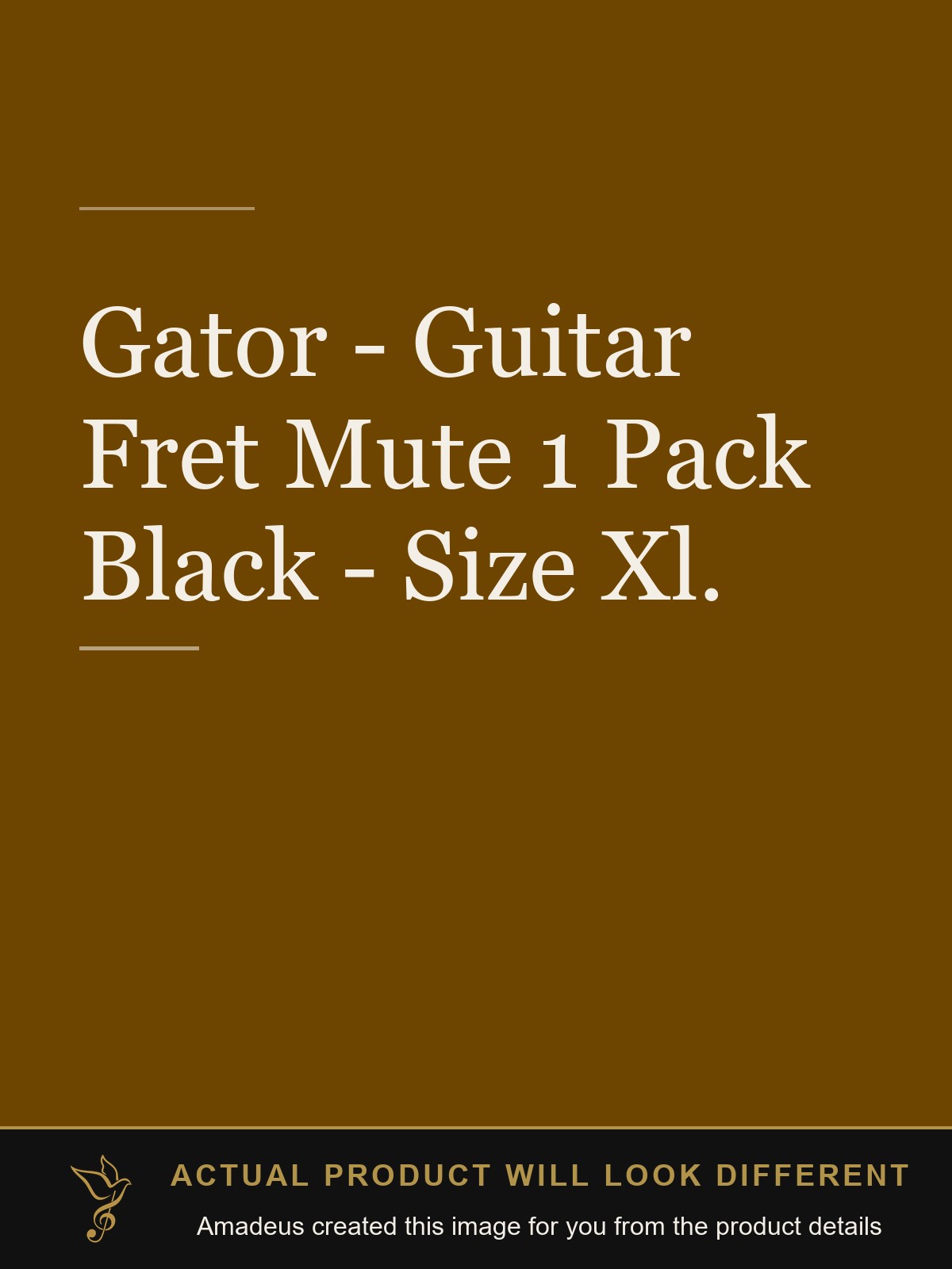 Gator - Guitar Fret Mute 1 Pack Black - Size Xl. - Amadeus created this image from the product details; the actual product will look different