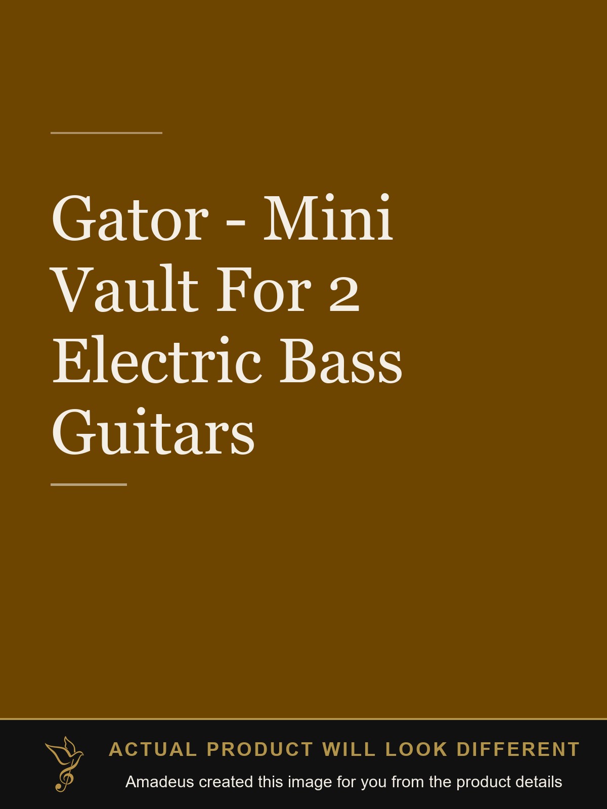 Gator - Mini Vault For 2 Electric Bass Guitars - Amadeus created this image from the product details; the actual product will look different