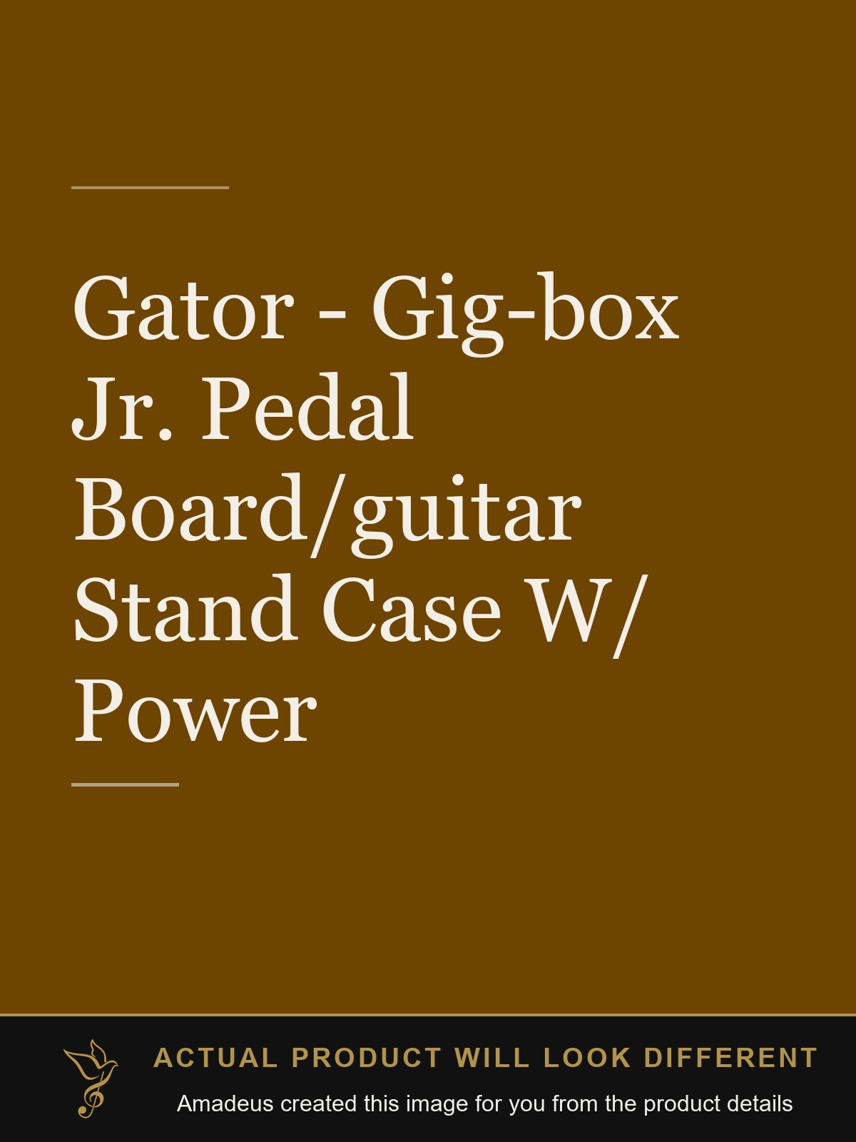 Gator - Gig-box Jr. Pedal Board/guitar Stand Case W/ Power - Amadeus created this image from the product details; the actual product will look different