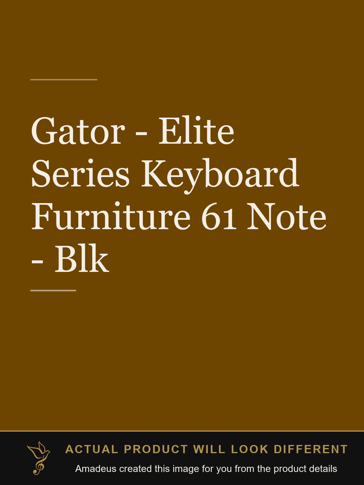 Gator - Elite Series Keyboard Furniture 61 Note - Blk - Amadeus created this image from the product details; the actual product will look different