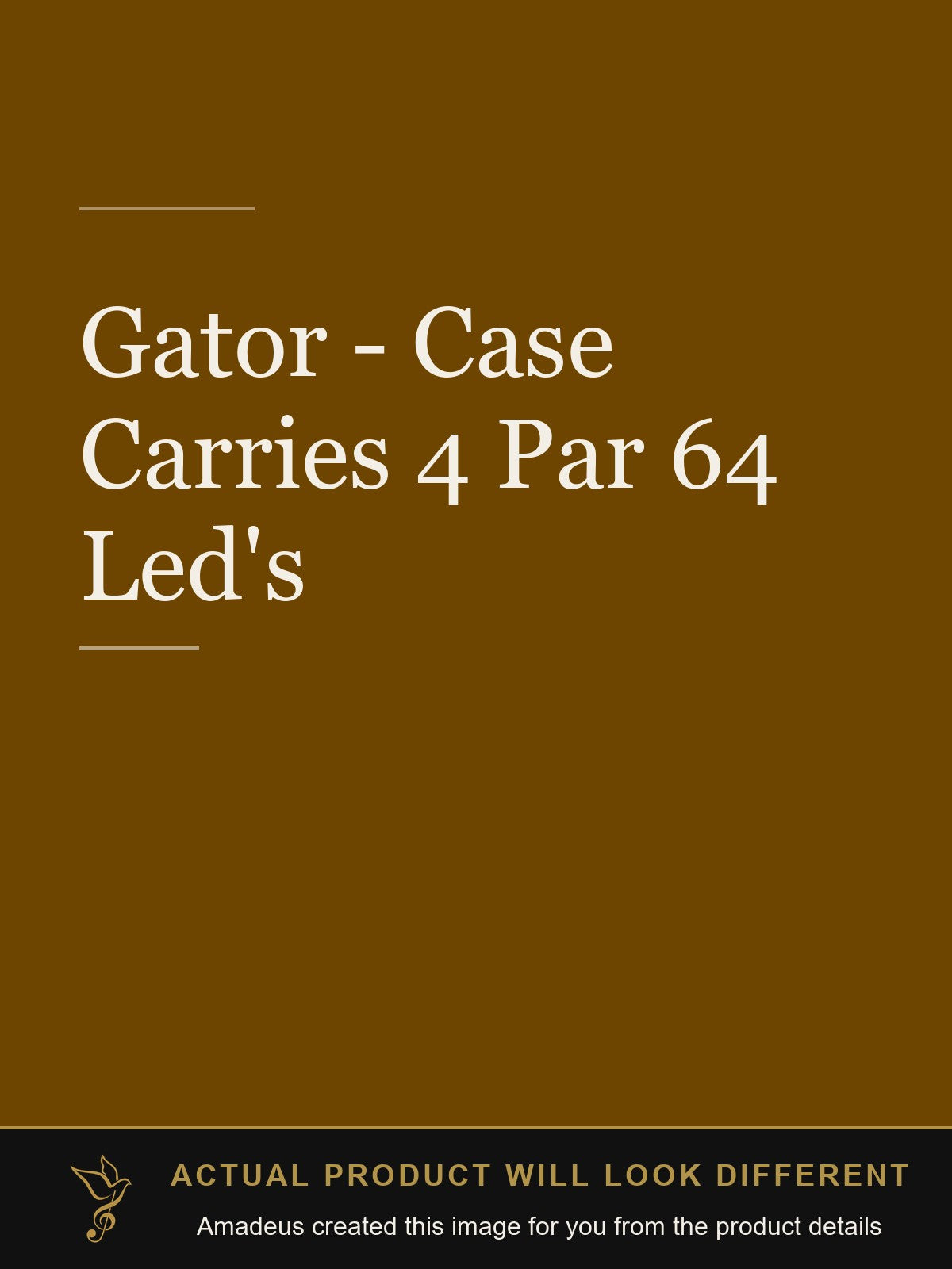 Gator - Case Carries 4 Par 64 Led's - Amadeus created this image from the product details; the actual product will look different