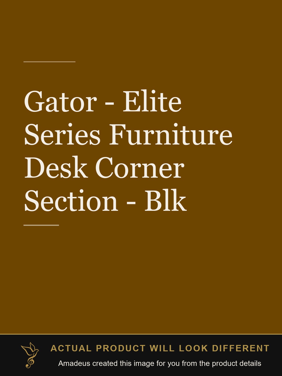 Gator - Elite Series Furniture Desk Corner Section - Blk - Amadeus created this image from the product details; the actual product will look different