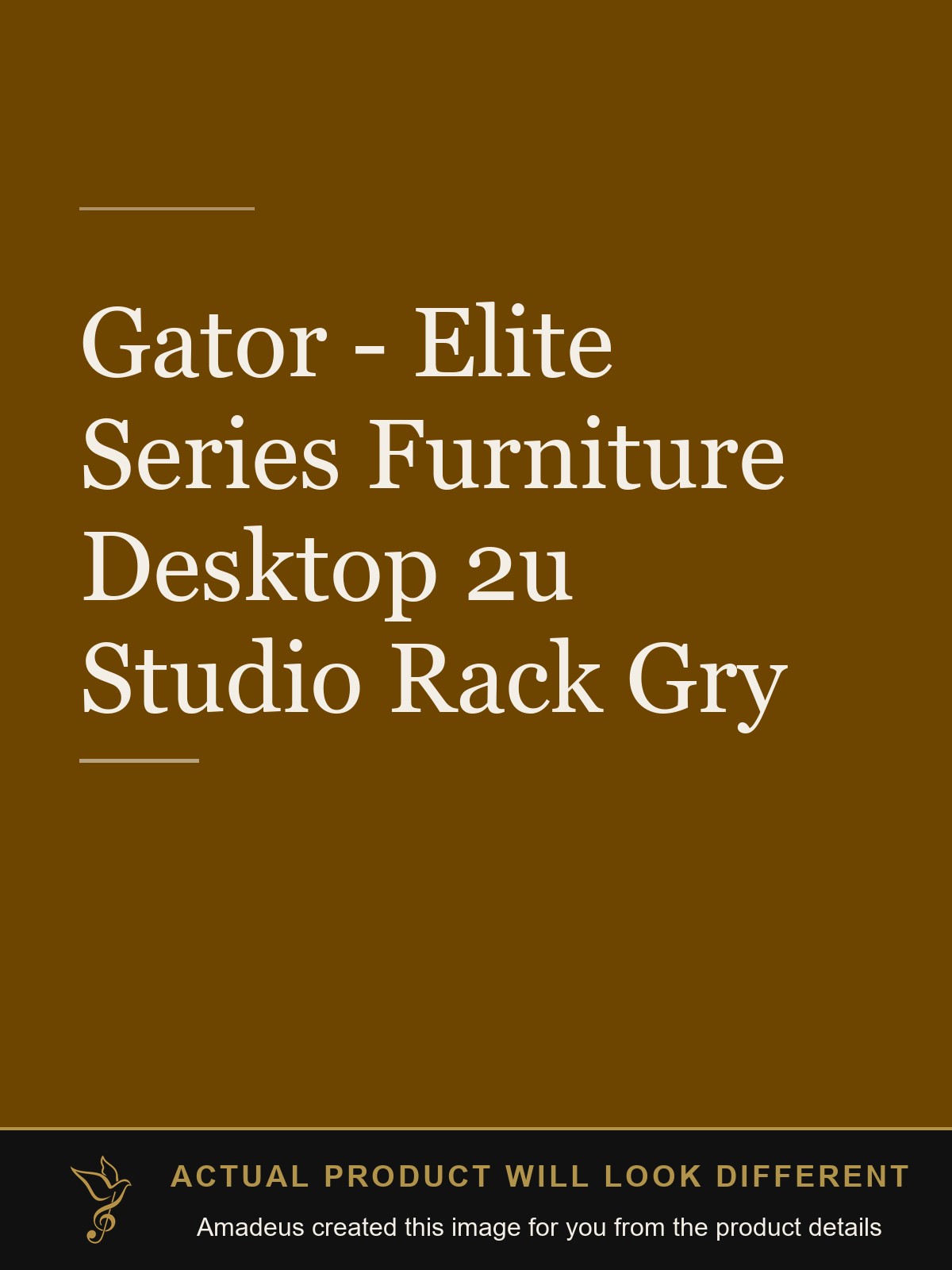 Gator - Elite Series Furniture Desktop 2u Studio Rack Gry - Amadeus created this image from the product details; the actual product will look different