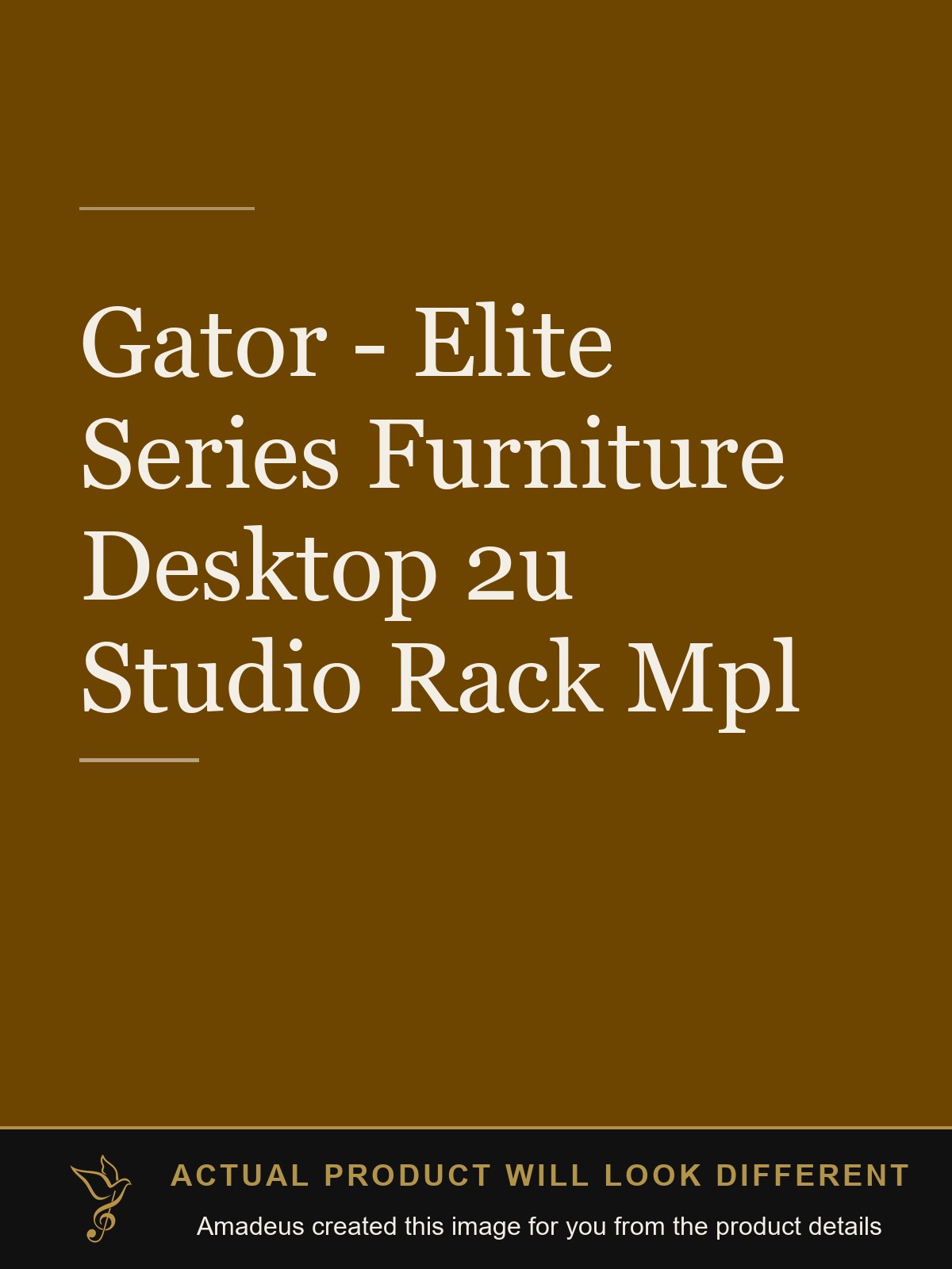 Gator - Elite Series Furniture Desktop 2u Studio Rack Mpl - Amadeus created this image from the product details; the actual product will look different