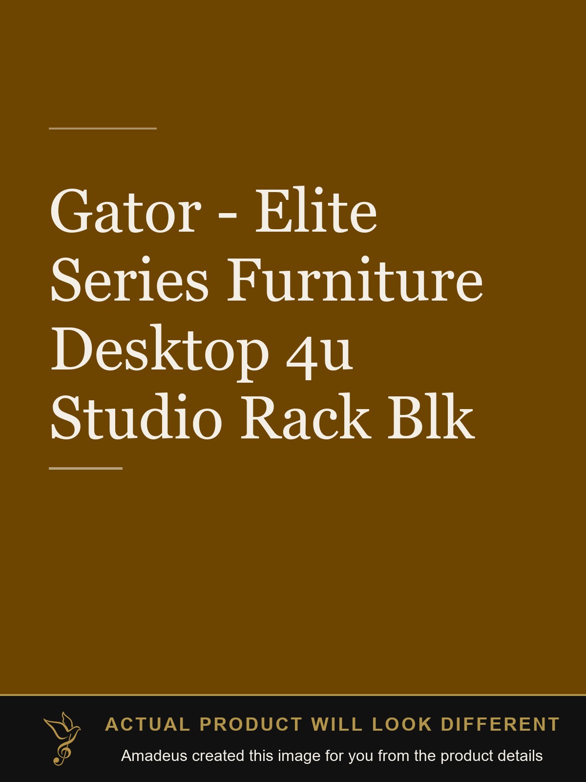 Gator - Elite Series Furniture Desktop 4u Studio Rack Blk - Amadeus created this image from the product details; the actual product will look different