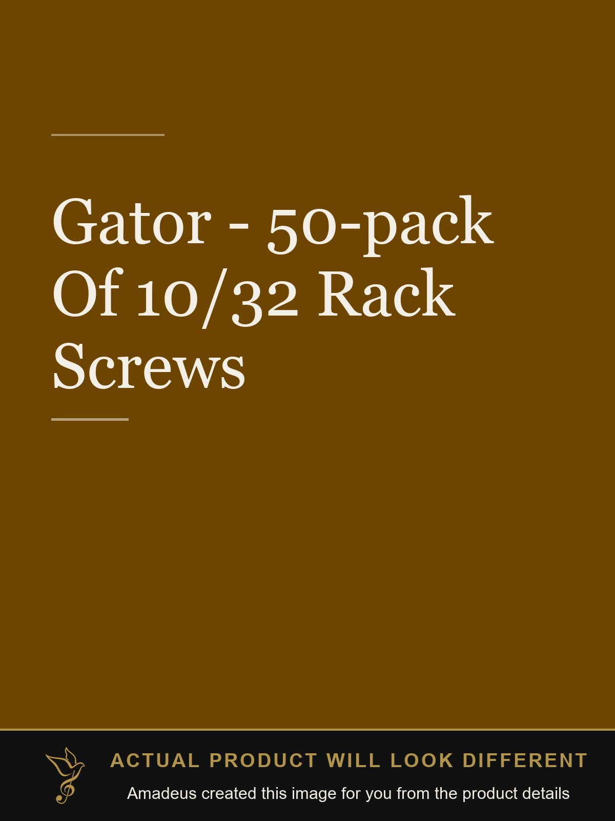 Gator - 50-pack Of 10/32 Rack Screws - Amadeus created this image from the product details; the actual product will look different