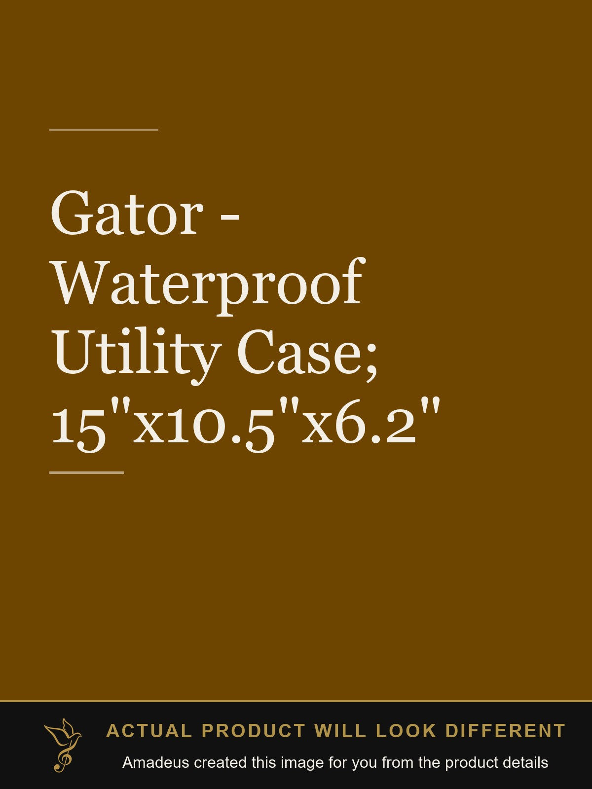 Gator - Waterproof Utility Case; 15"x10.5"x6.2" - Amadeus created this image from the product details; the actual product will look different