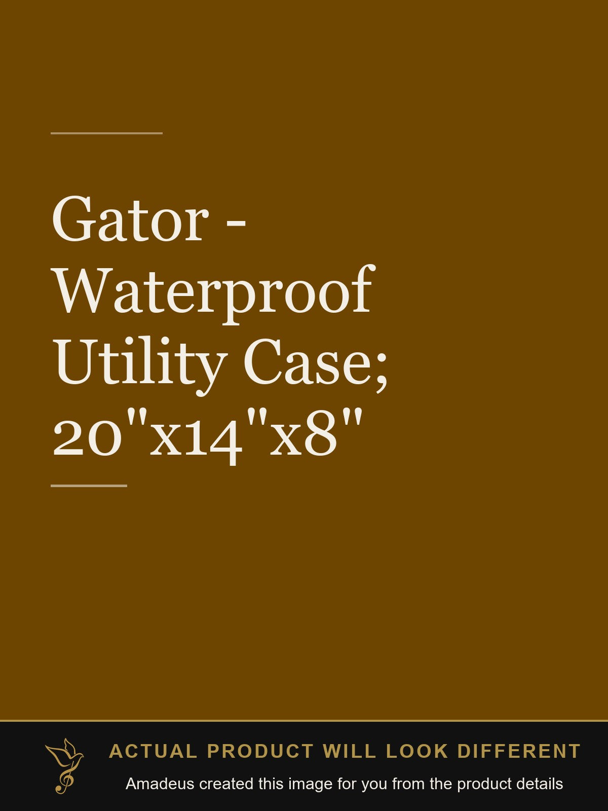 Gator - Waterproof Utility Case; 20"x14"x8" - Amadeus created this image from the product details; the actual product will look different