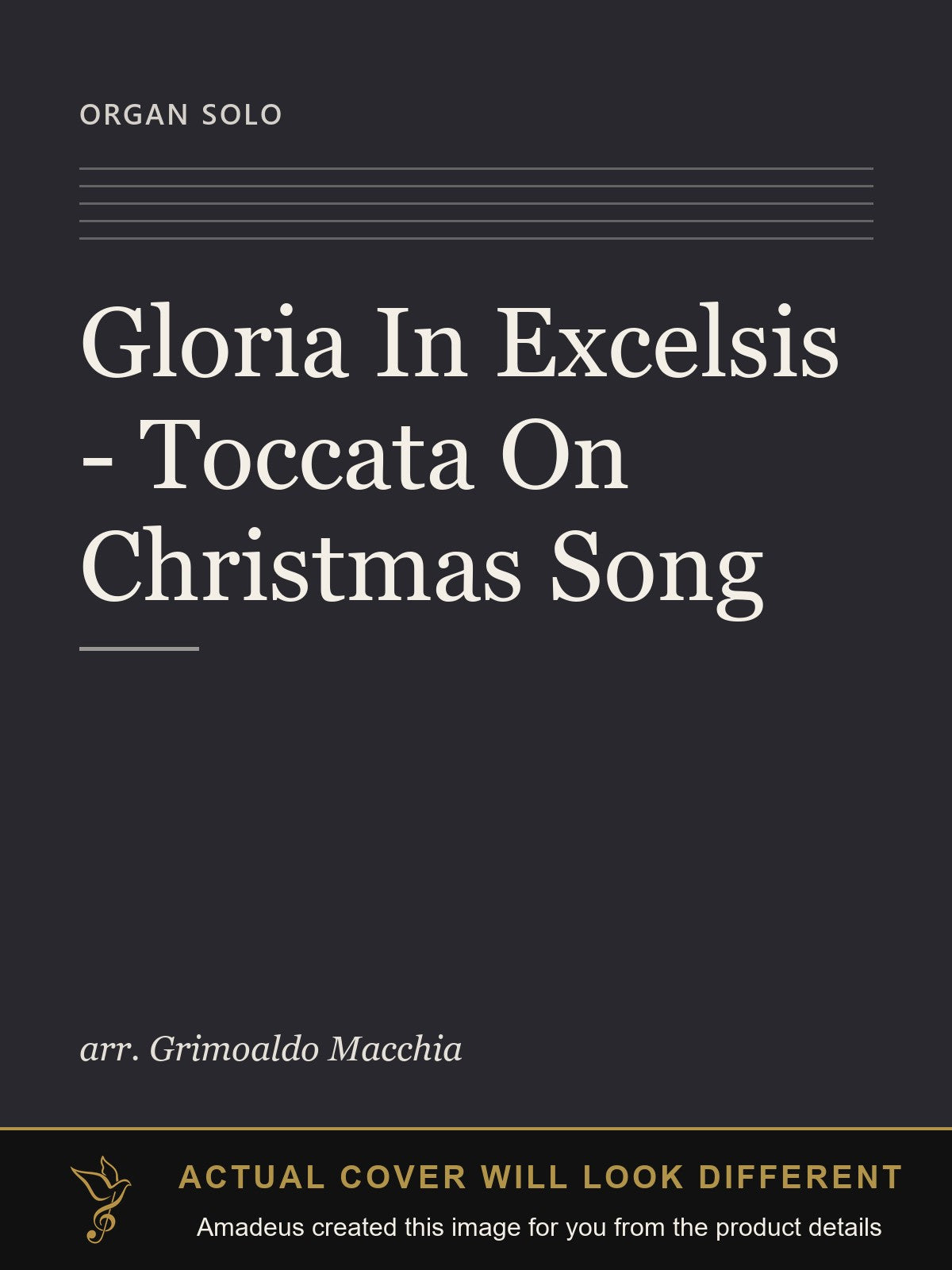 Gloria In Excelsis - Toccata On Christmas Song - Amadeus created this image from the product details; the actual cover will look different