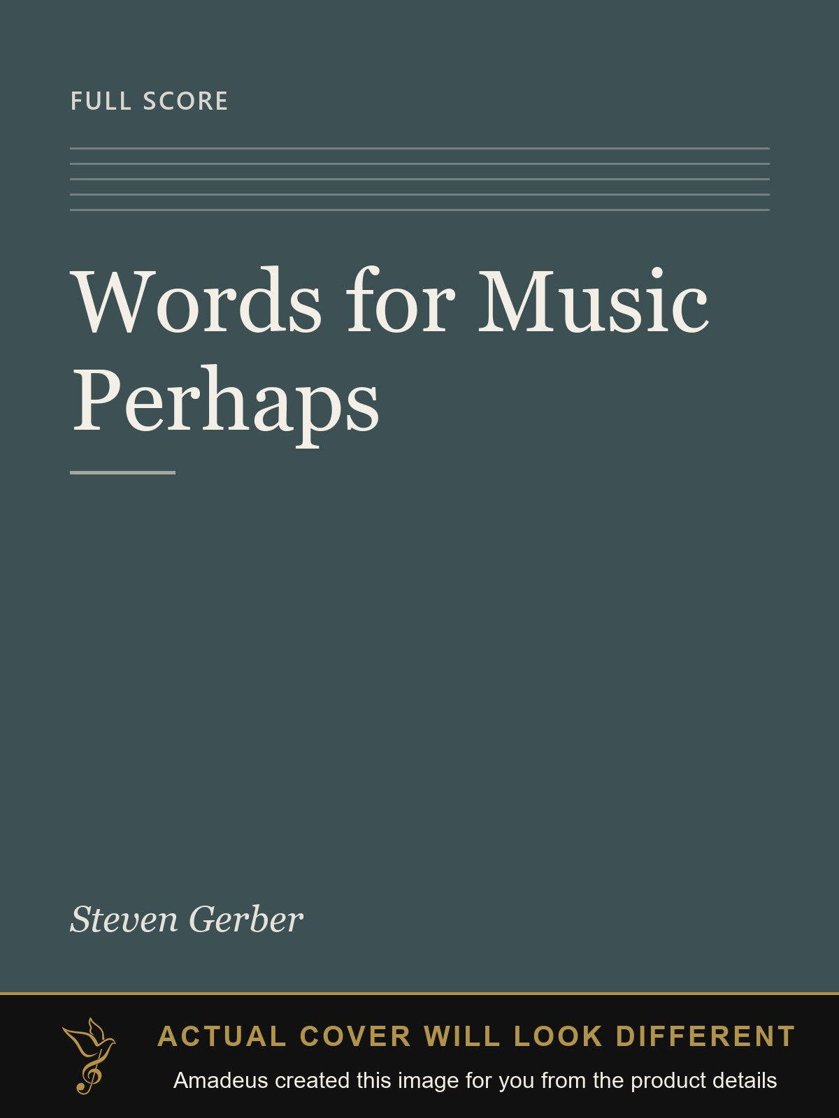 Words for Music Perhaps - Amadeus created this image from the product details; the actual cover will look different