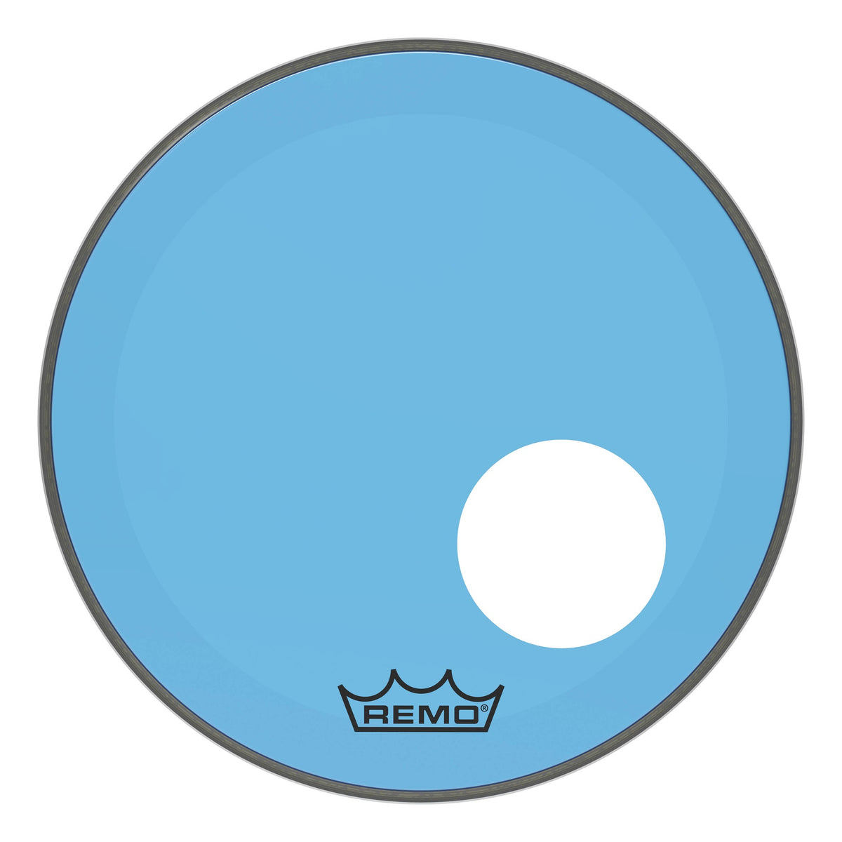 Product Cover for Bass, Powerstroke 3, Colortone, 18" Diameter, Blue, 5" Offset Hole