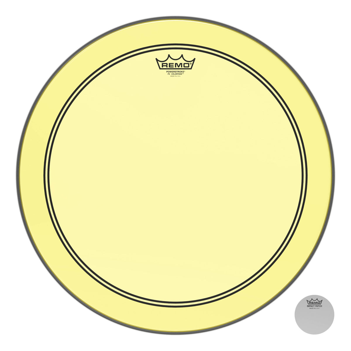 Product Cover for Bass, Powerstroke 3, Colortone, 18" Diameter, Yellow