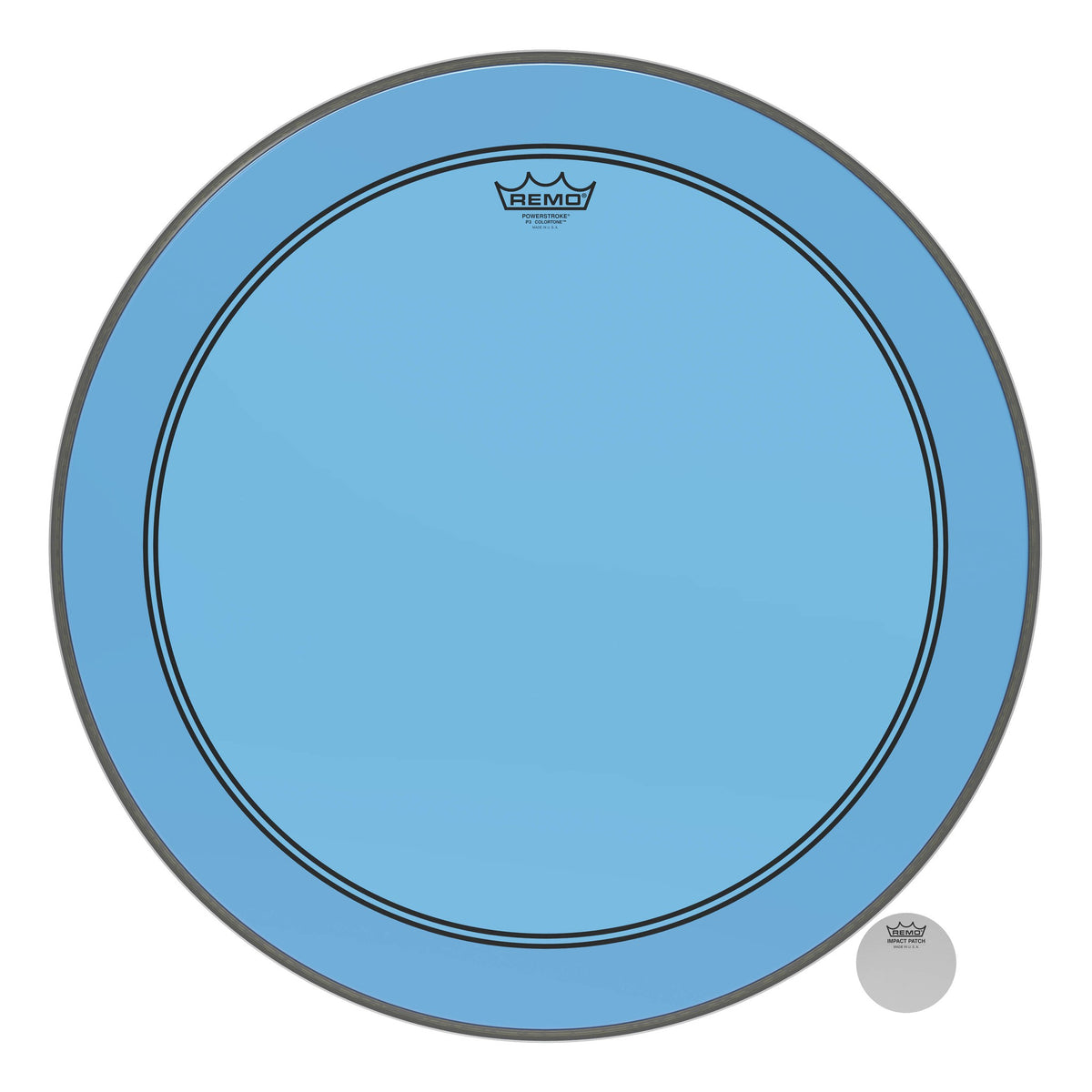 Product Cover for Bass, Powerstroke 3, Colortone, 24" Diameter, Blue