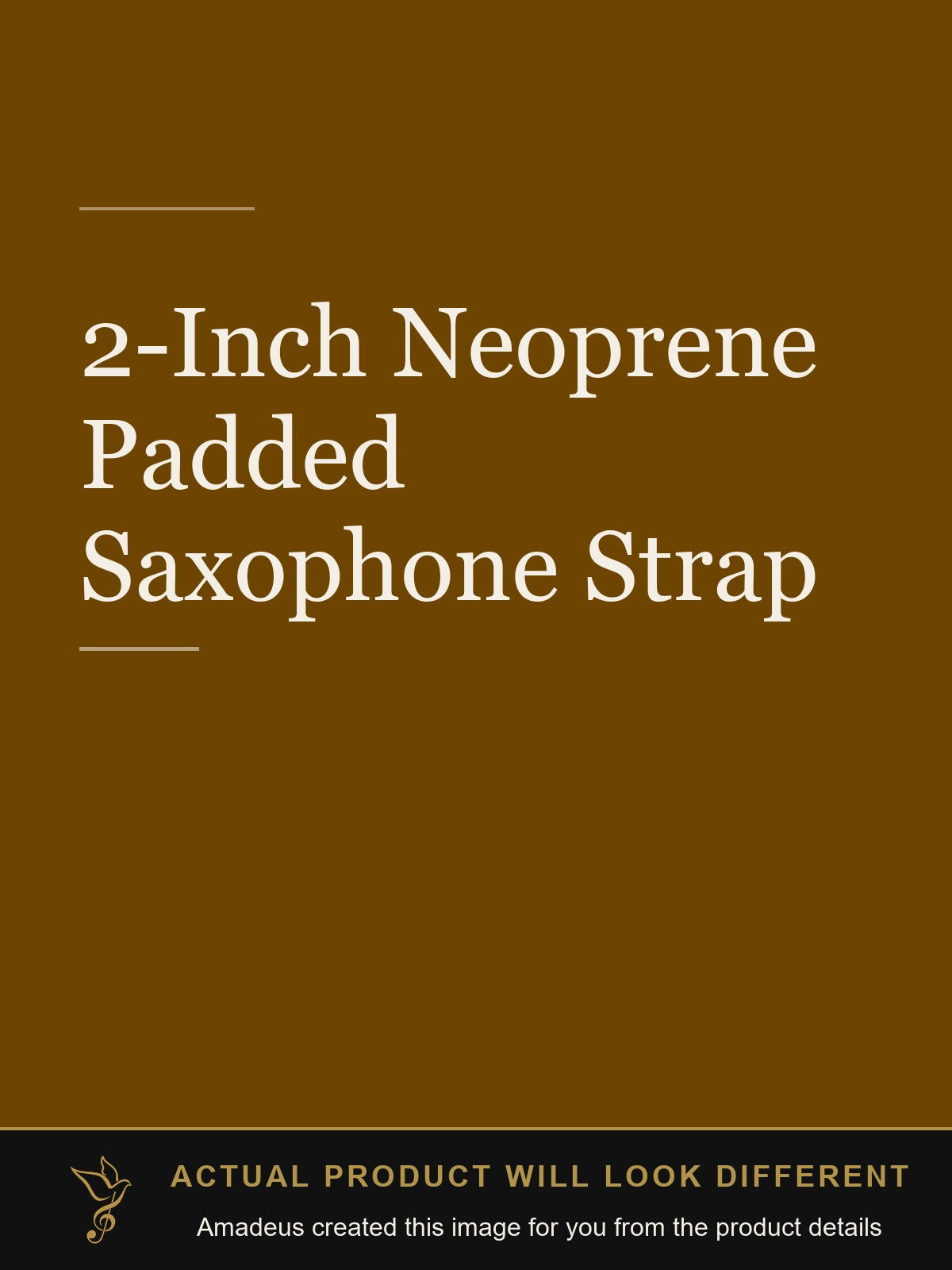 2-Inch Neoprene Padded Saxophone Strap - Amadeus created this image from the product details; the actual product will look different