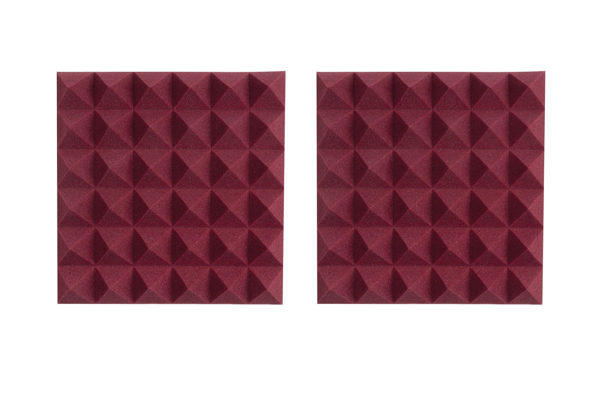 Product Cover for Pair of 2″-Thick Acoustic Foam Pyramid Panels 12″x12″