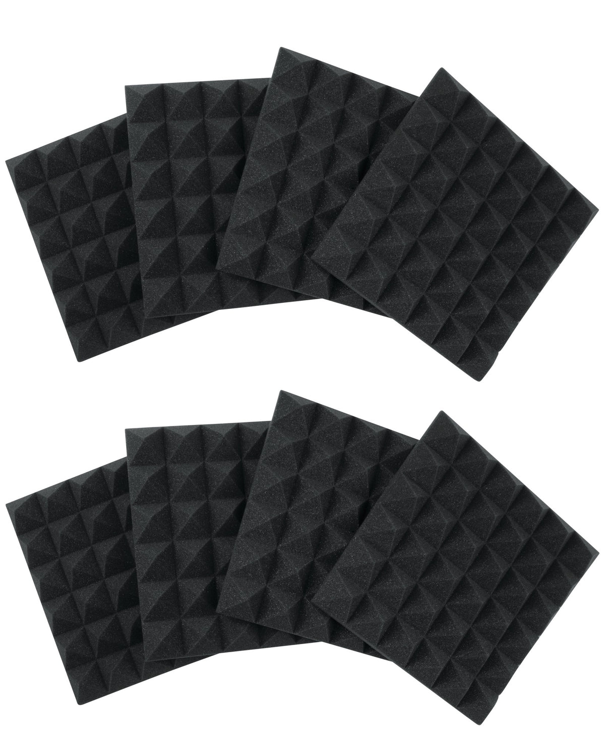 Product Cover for Eight Pack of 2″-Thick Acoustic Foam Pyramid Panels 12″x12″