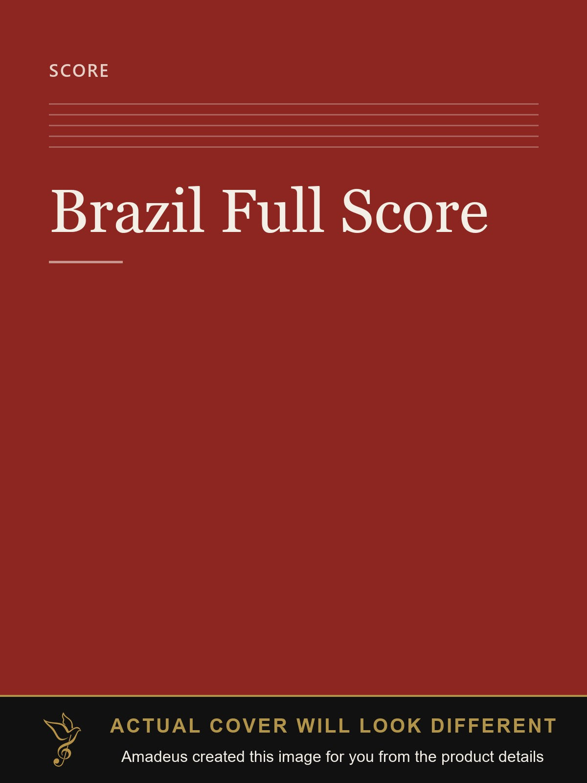 Brazil Full Score - Amadeus created this image from the product details; the actual cover will look different