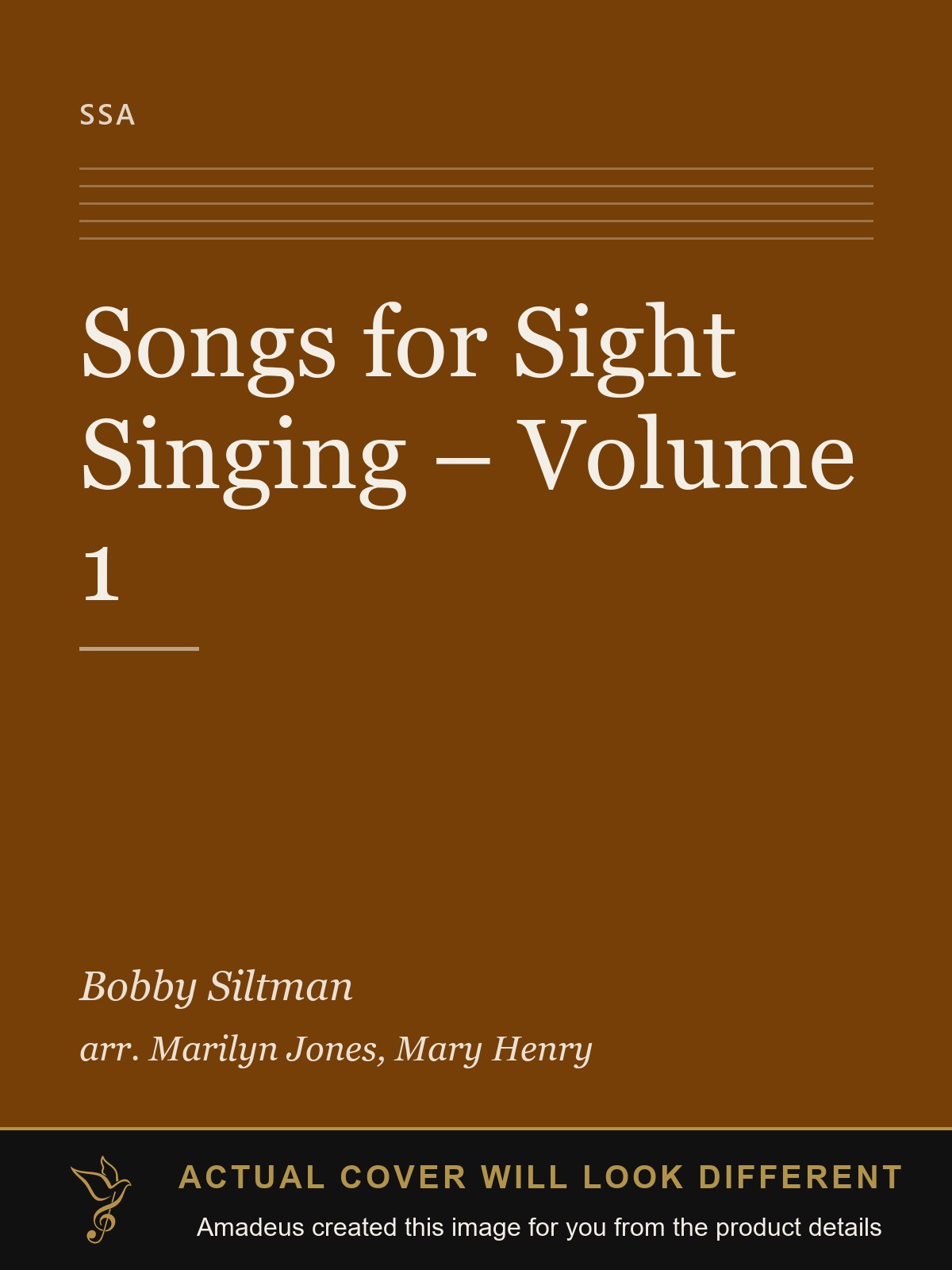 Songs for Sight Singing – Volume 1 - Amadeus created this image from the product details; the actual cover will look different
