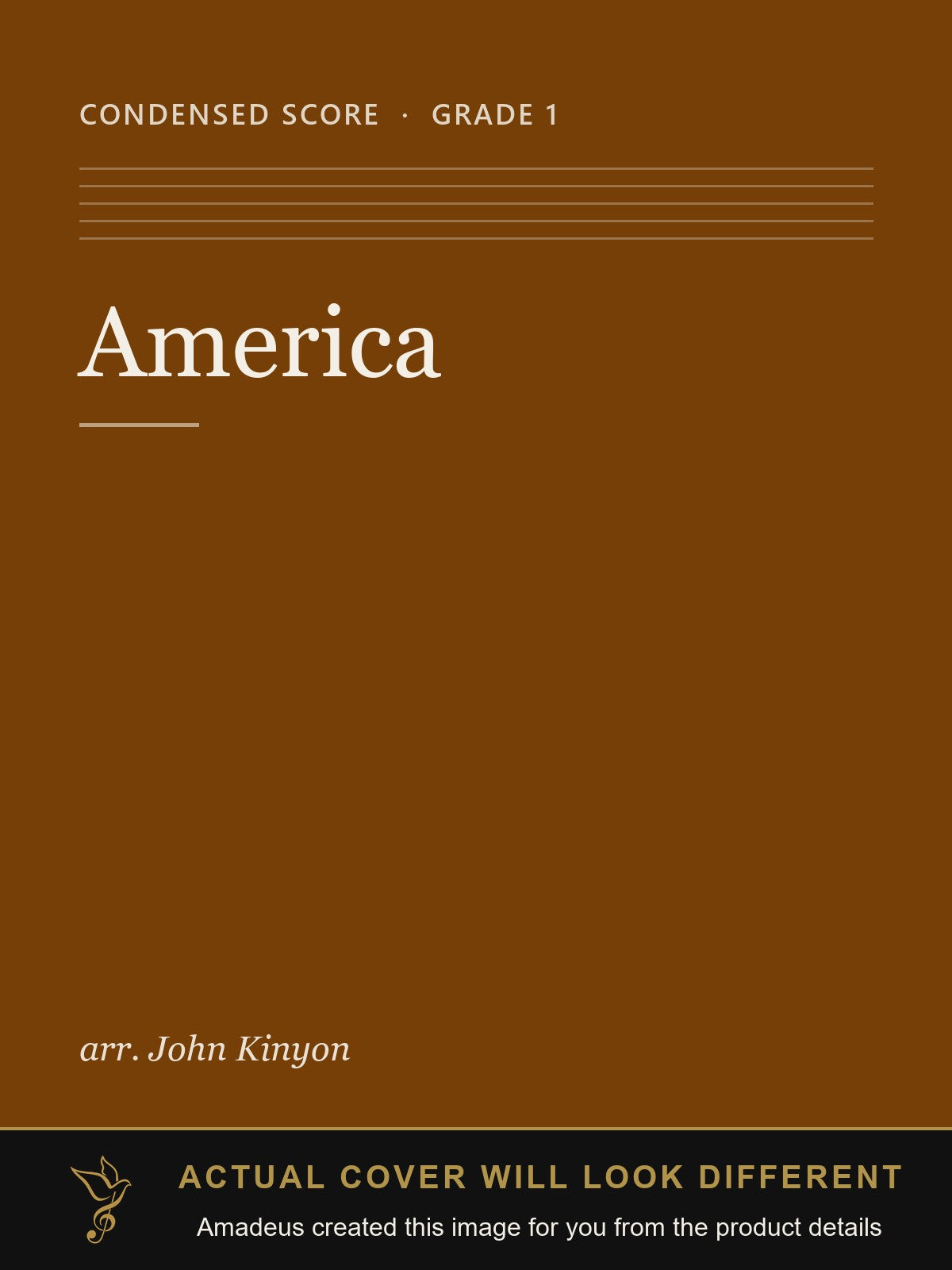America - Amadeus created this image from the product details; the actual cover will look different