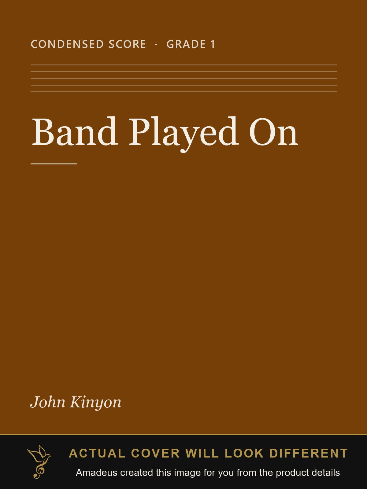 Band Played On - Amadeus created this image from the product details; the actual cover will look different