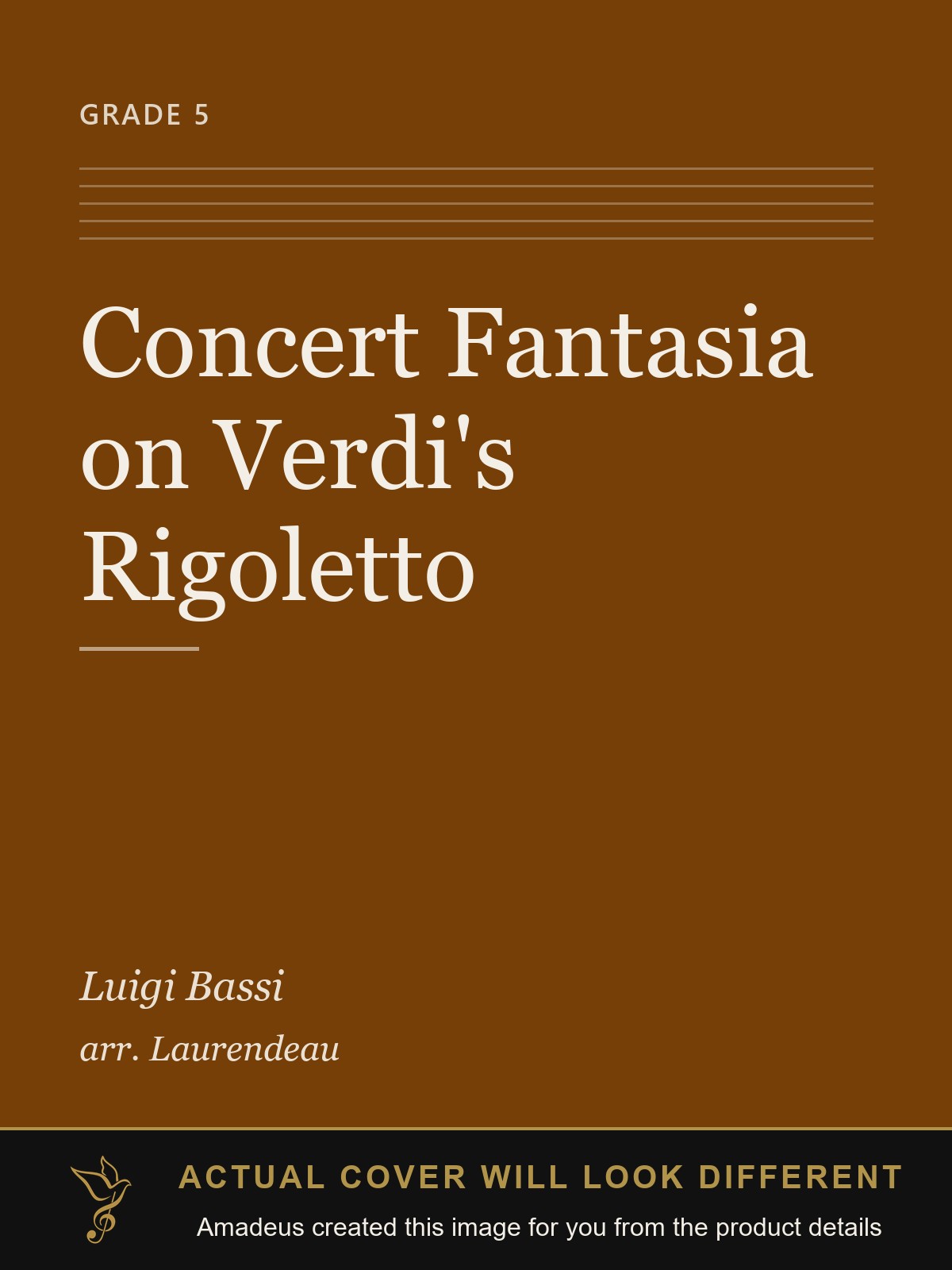 Concert Fantasia on Verdi's Rigoletto - Amadeus created this image from the product details; the actual cover will look different