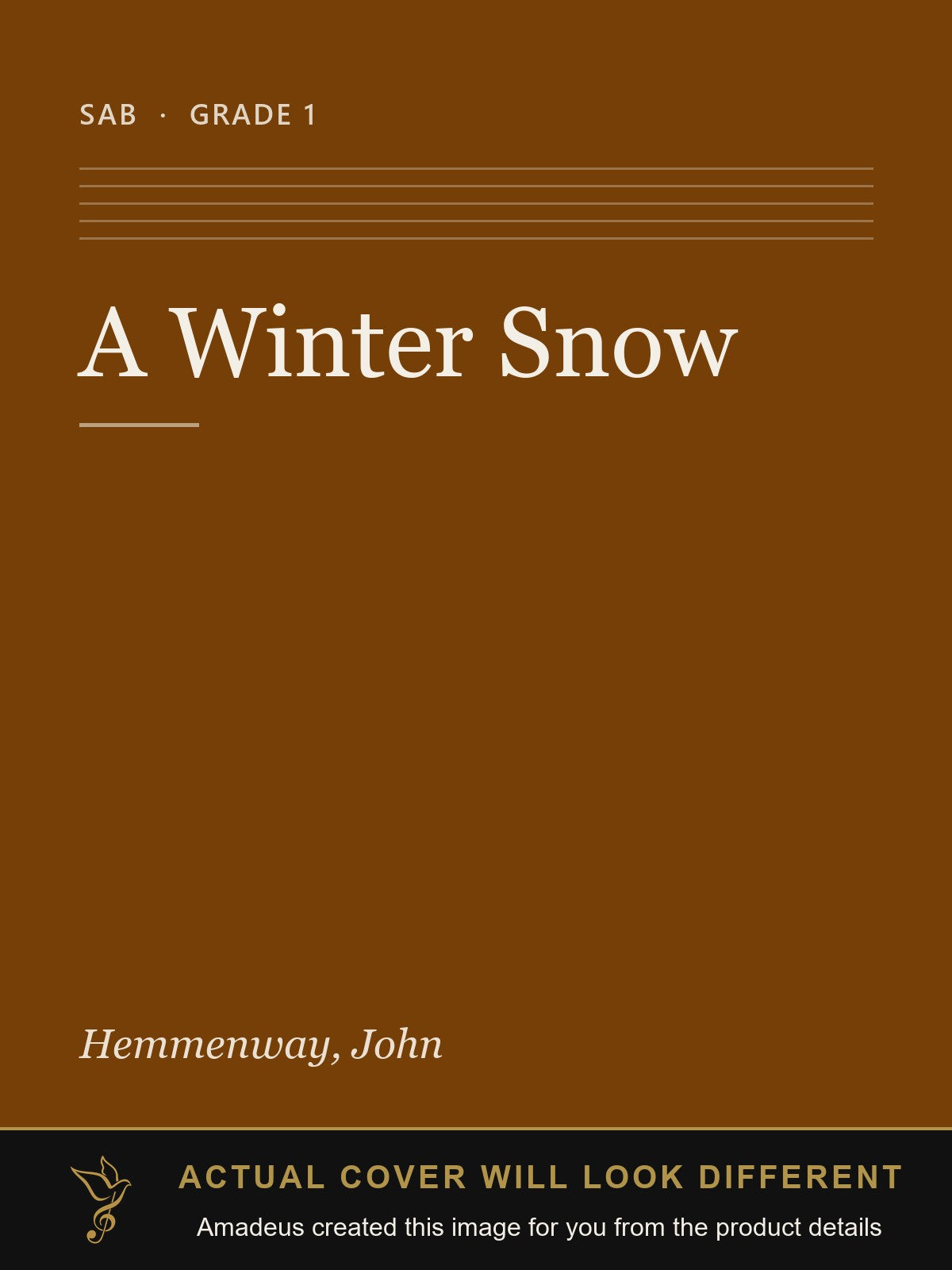 A Winter Snow - Amadeus created this image from the product details; the actual cover will look different