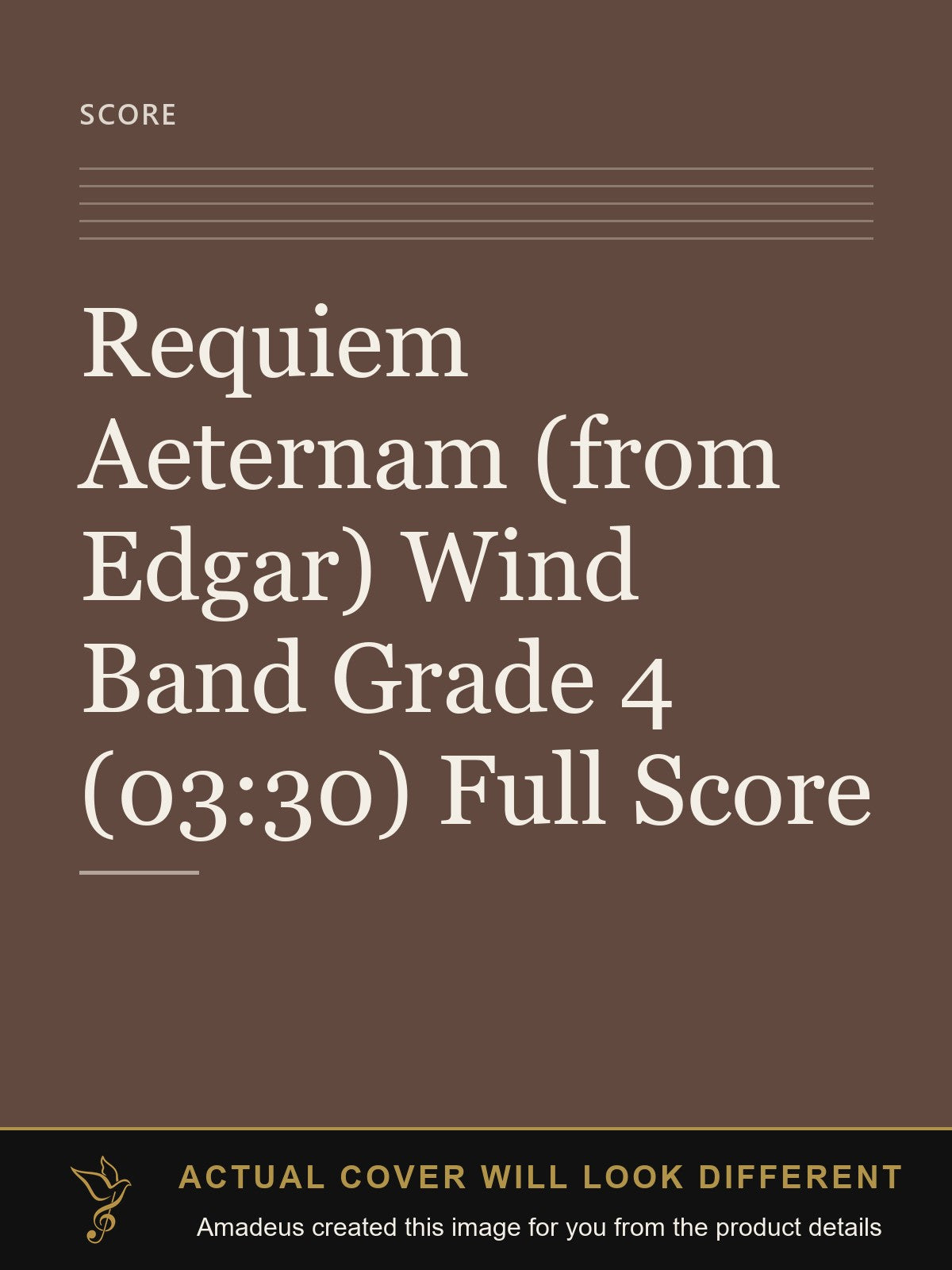 Requiem Aeternam (from Edgar) Wind Band Grade 4 (03:30) Full Score - Amadeus created this image from the product details; the actual cover will look different